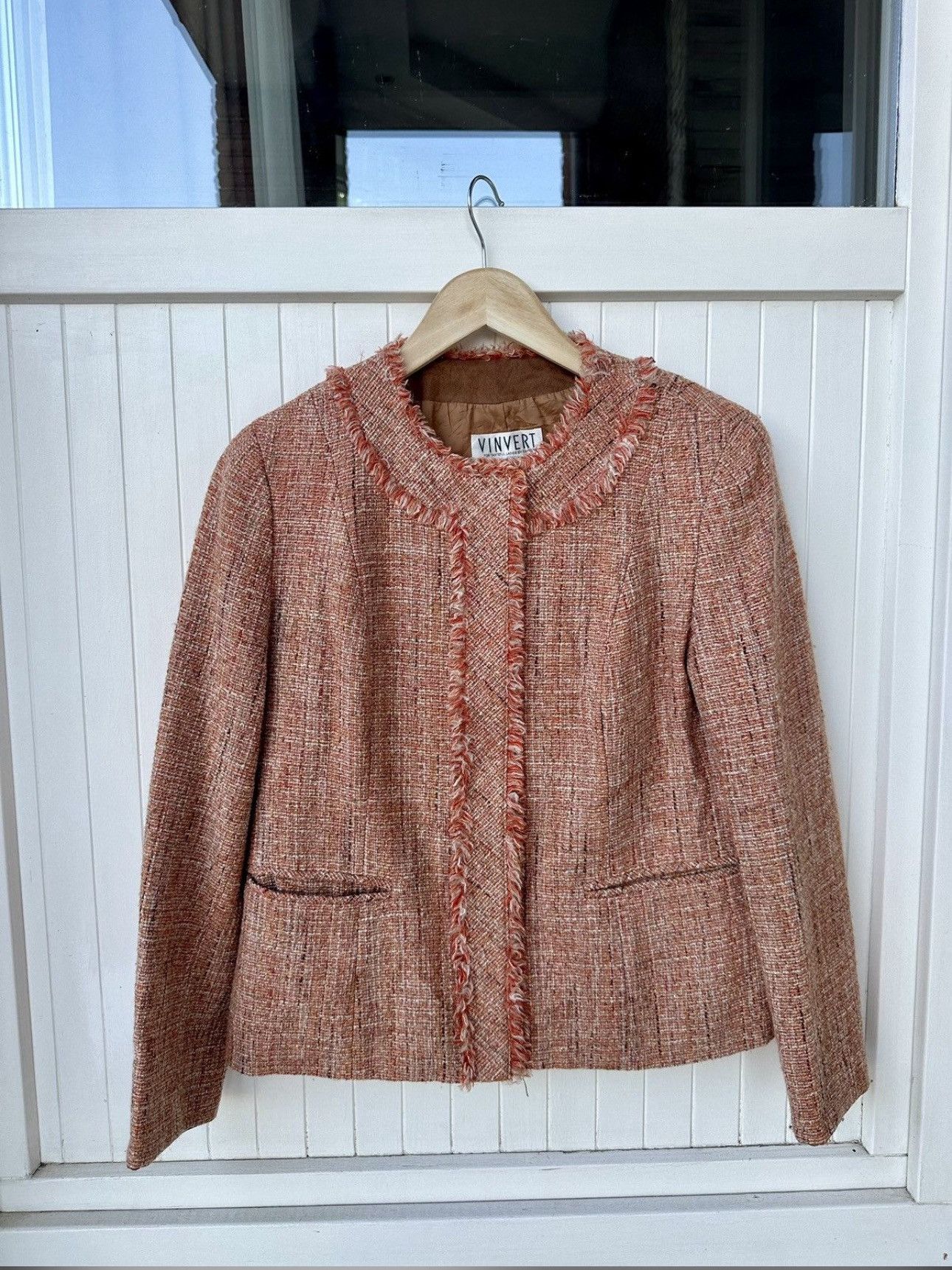 Japanese Brand Vintage Vinvert Tweed Jacket Japan Made Size M / US 6-8 / IT 42-44 - 1 Thumbnail