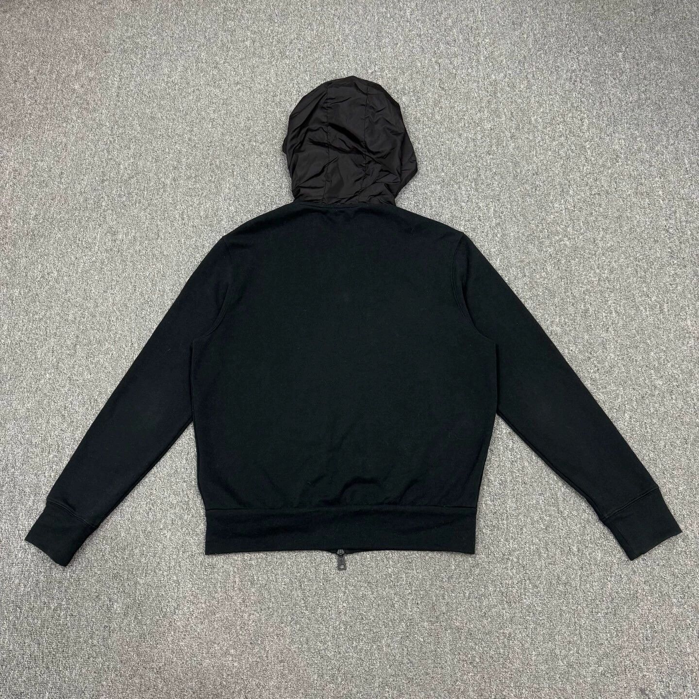 Moncler Moncler Black Nylon Paneled Zip Jacket M Size US M / EU 48-50 / 2 - 2 Thumbnail