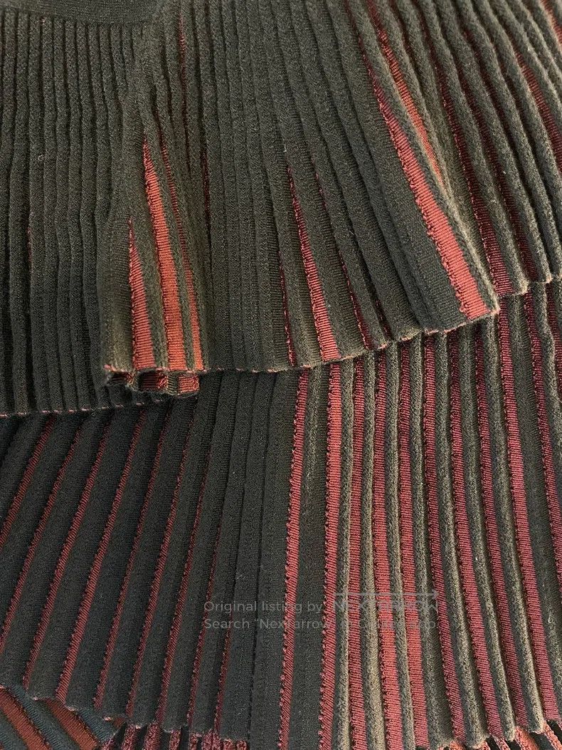 Alaia Alaia Black Orange Gradient Wool Half Skirt Size 26" / US 2 / IT 38 - 4 Thumbnail