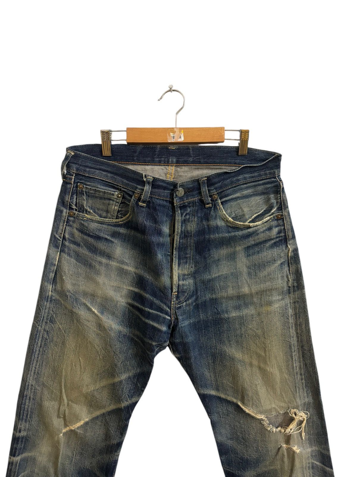 Levi's × Levi's Vintage Clothing LEVI’S BIG E J22 DISTRESSED DENIM Size US 32 / EU 48 - 3 Thumbnail