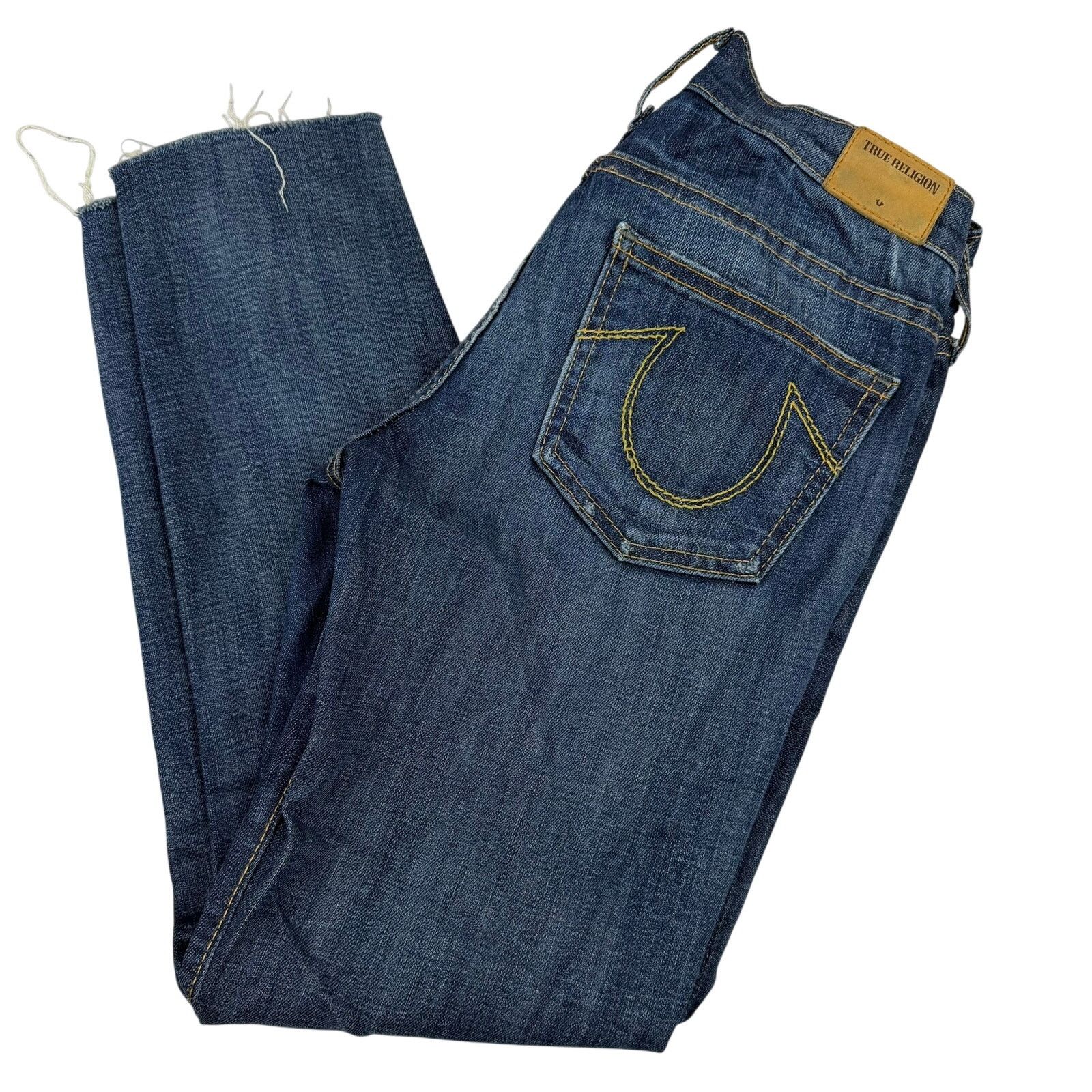 True Religion True Religion Distressed Skinny Jeans Size 25 Size 25" / US 0 / IT 36 - 1 Thumbnail