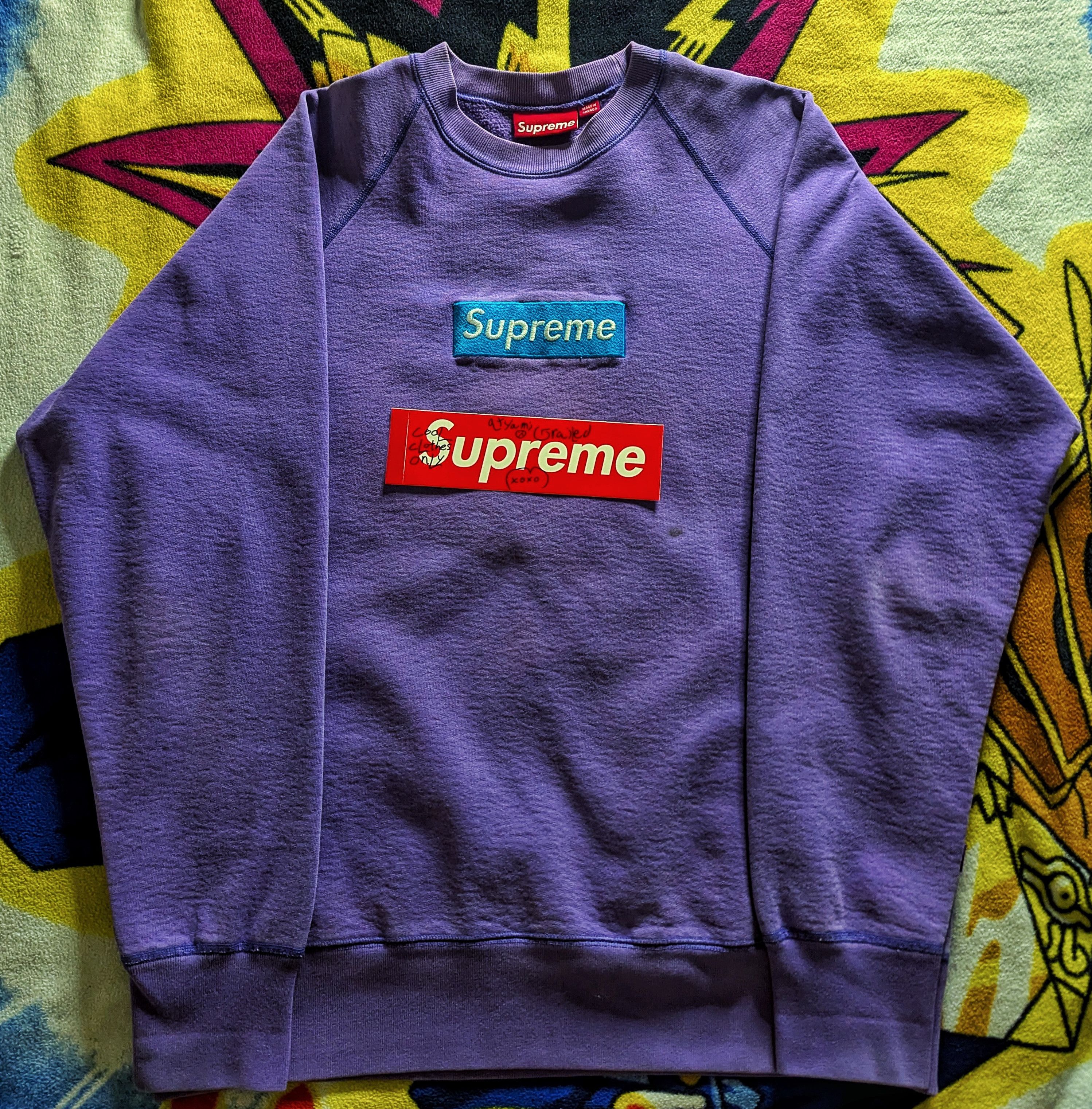 Supreme 2006 Supreme Purple / Teal Crewneck Size US L / EU 52-54 / 3 - 1 Thumbnail