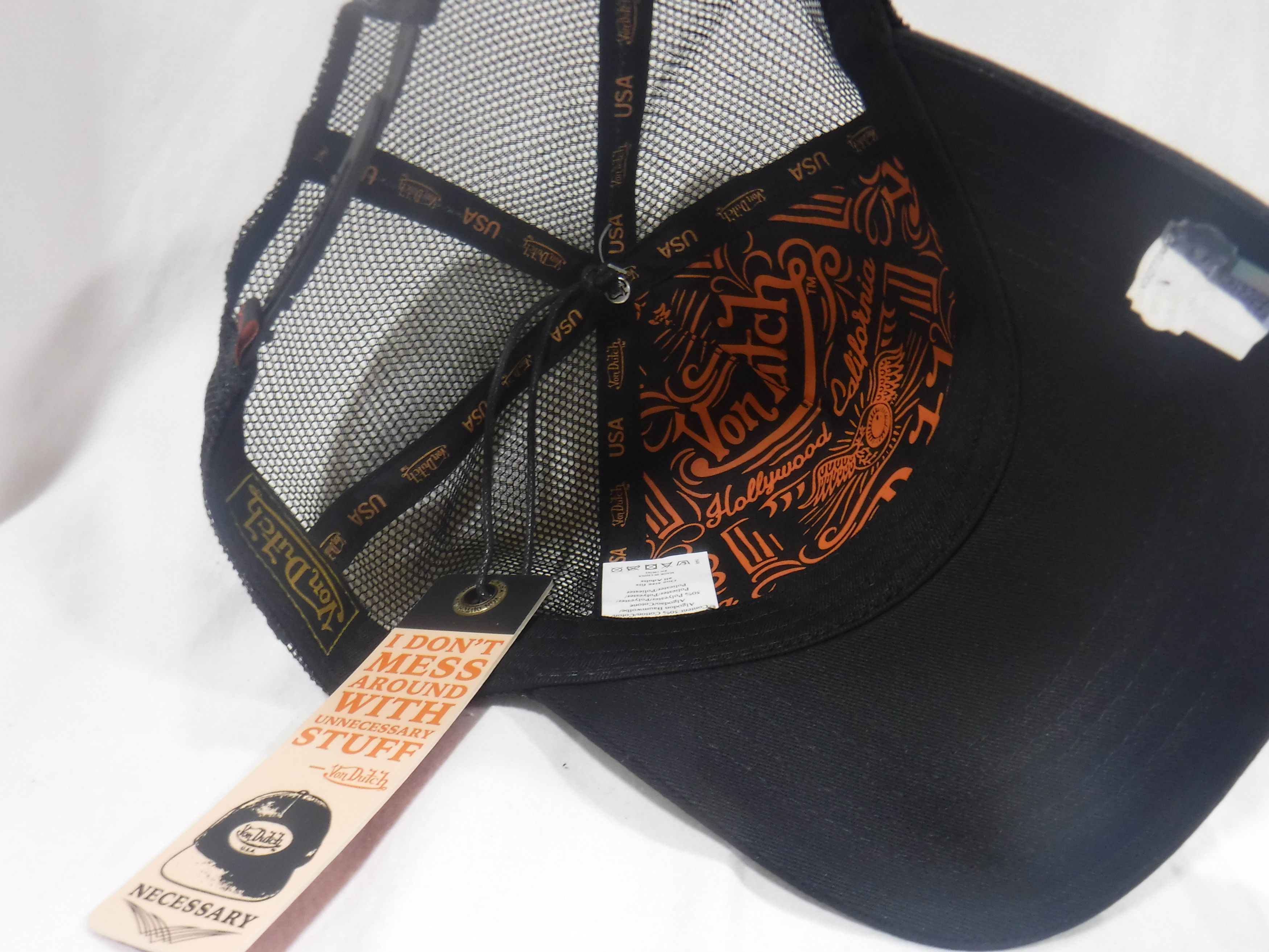 Von Dutch Von Dutch Splatter Orange Trucker Hat Size ONE SIZE - 3 Thumbnail