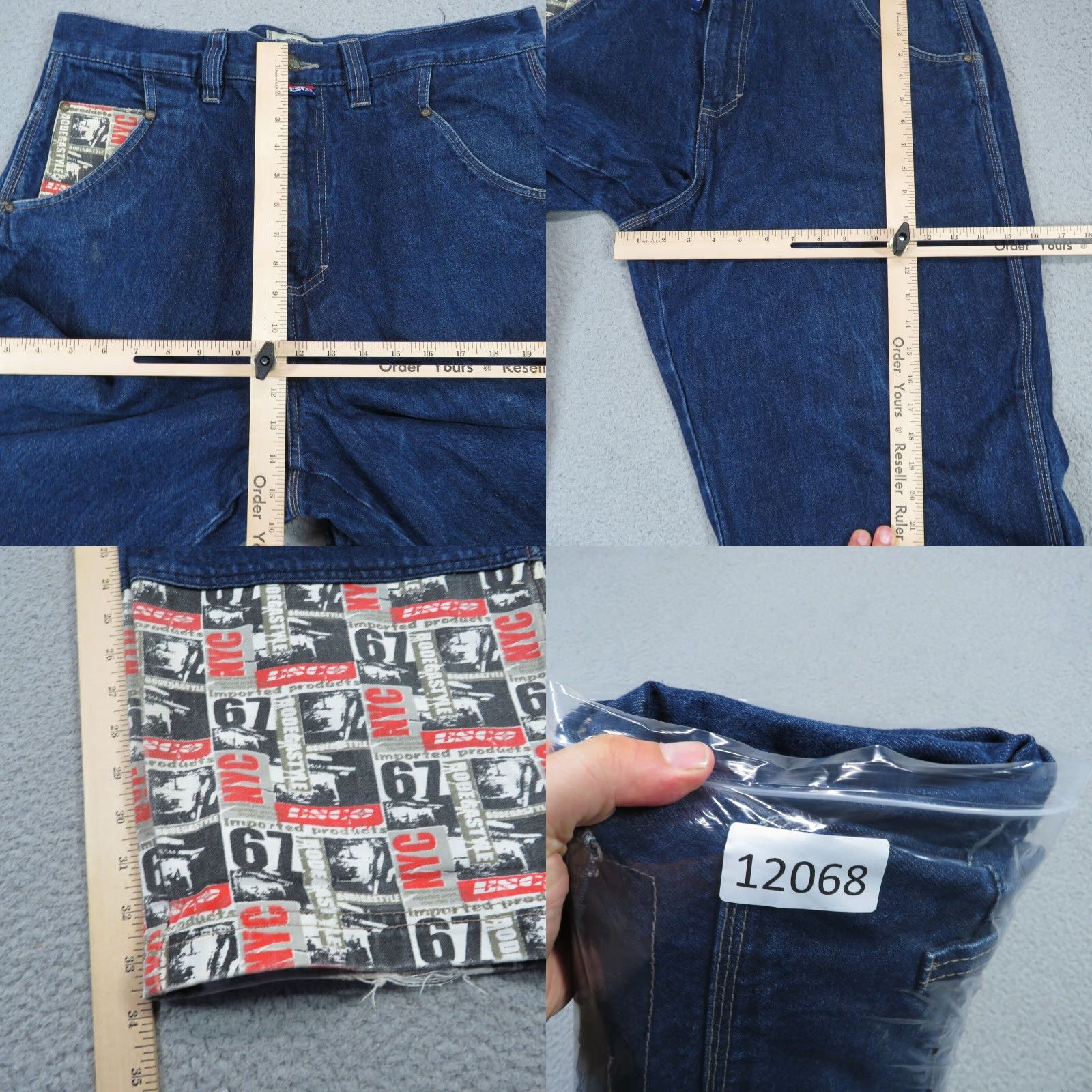 Bodega VTG Willie Esco Jeans Mens 38x34 Baggy Y2K Skater Grunge NYC Bodega Pipes 90s Jeans Mens Baggy 38x34 Blue Denim 5-Pocket Vintage 90s USA Hip Hop style Size US 38 / EU 54 - 9 Thumbnail
