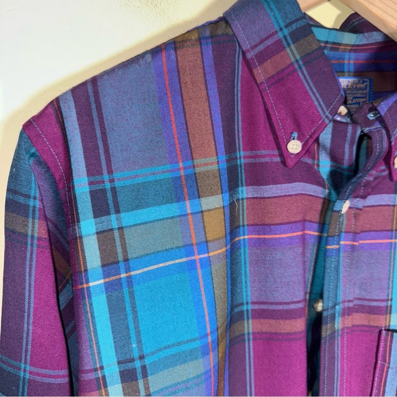 Pendleton PENDLETON pure wool classic Men's Plaid button down shirt L Size US L / EU 52-54 / 3 - 7 Thumbnail
