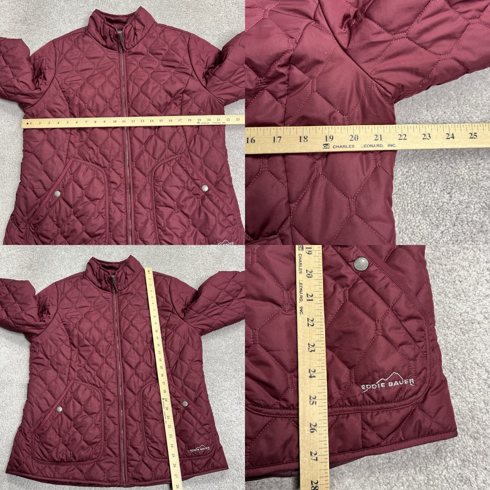 Eddie Bauer Eddie Bauer Jacket Women’s XL Maroon Red Full Zip Quilted Insulated Puffer Jacket Size XL / US 12-14 / IT 48-50 - 8 Thumbnail