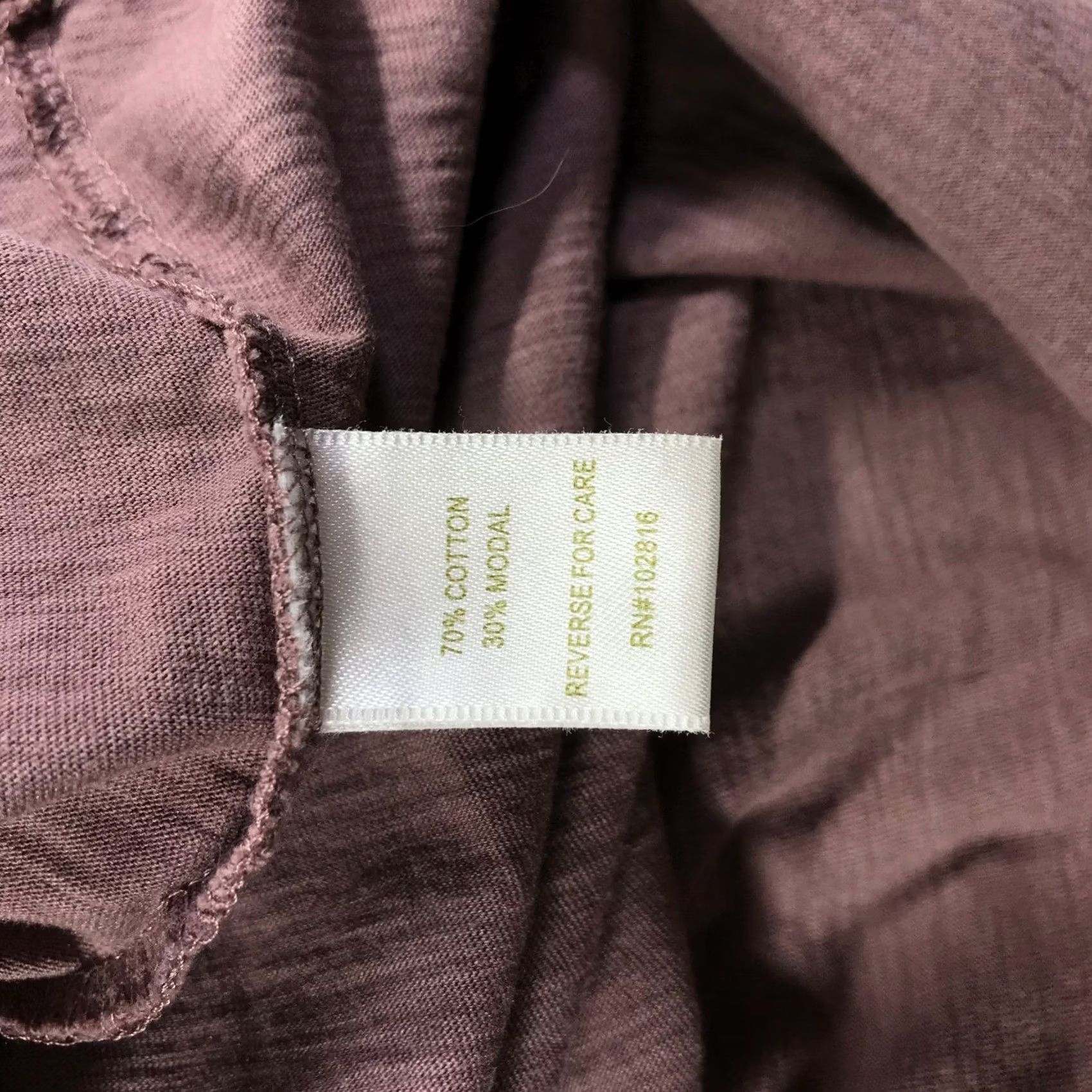 Vintage Garnet Hill Mauve Plum Cotton Modal Pleated Scoop Neck 3/4 Sleeve Shift Dress M Womens Size M / US 6-8 / IT 42-44 - 6 Thumbnail