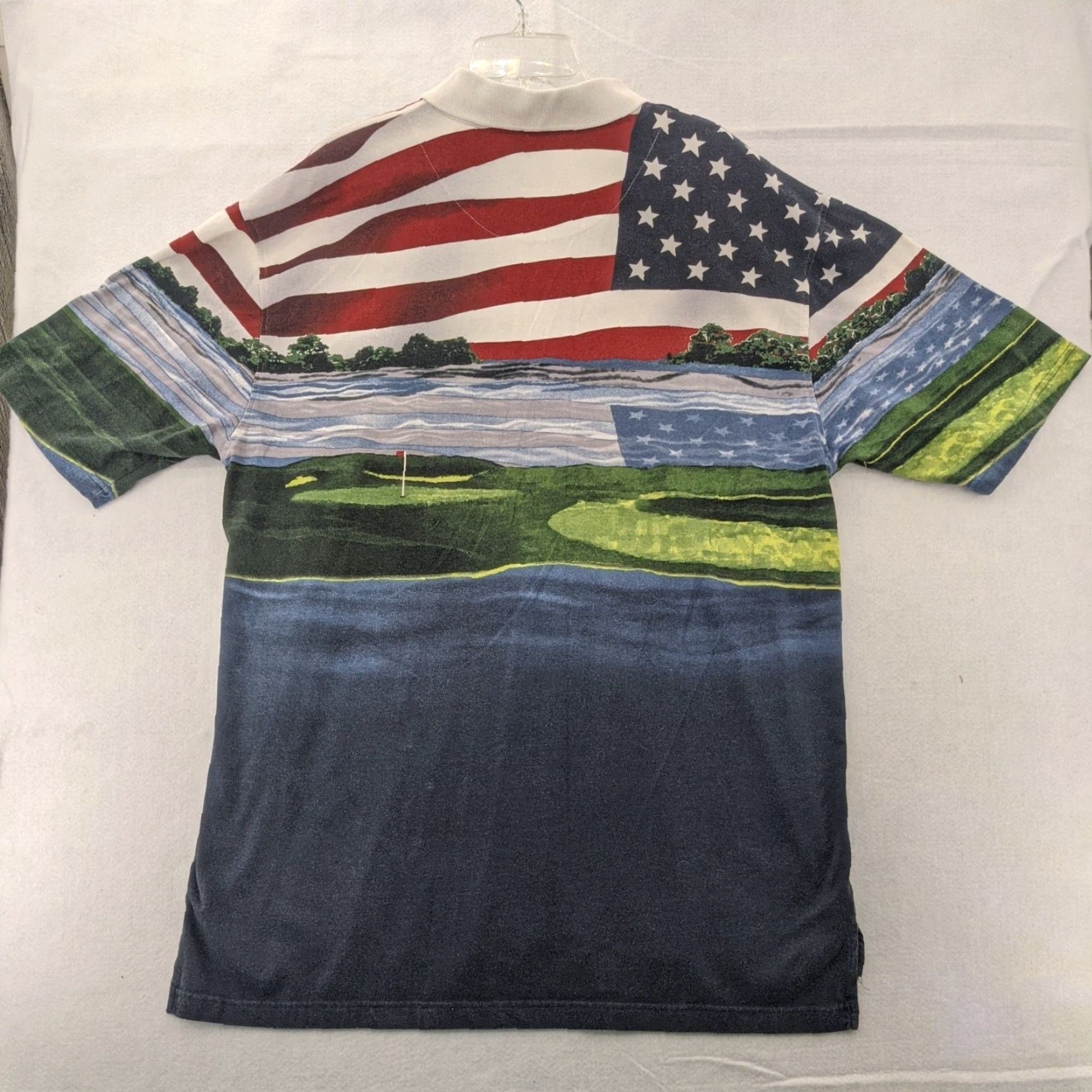 Vintage CHILIWEAR Polo 2XL Mens Golf US FLAG GREEN 1/4 BUTTON Size US XXL / EU 58 / 5 - 2 Thumbnail