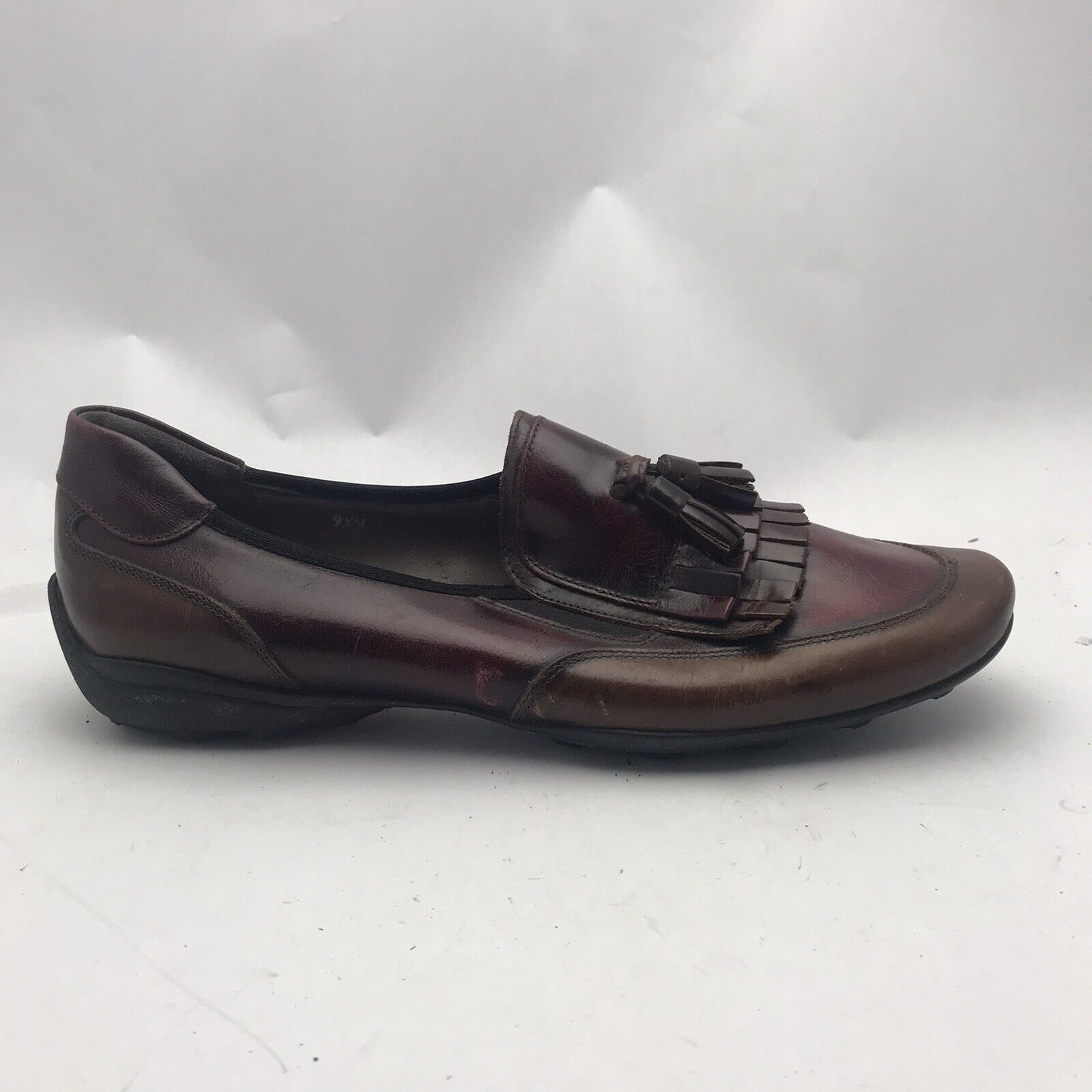 Vintage New Women's Sesto Meucci 2-Tone Burgundy/Brown Tassel Slip-o Size US 9.5 / IT 39.5 - 2 Thumbnail