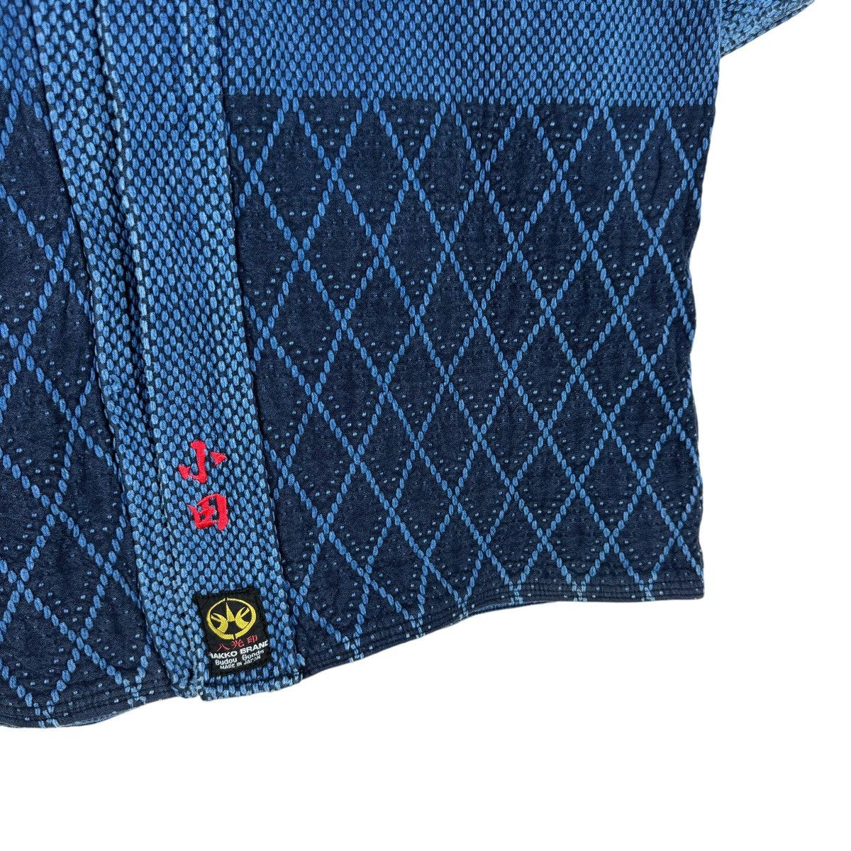 Indigo 🌟INDIGO NORAGI SASHIKO KENDO ERA BORO KIMONO Size US L / EU 52-54 / 3 - 13 Thumbnail