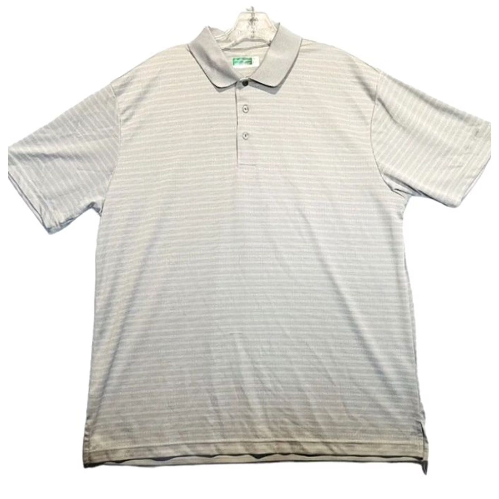 Hogan VINTAGE? No — Ben Hogan Golf Polo Shirt Light Gray XL Short Sleeve Striped Pullover Shirt Mens Regular Polo Size US XL / EU 56 / 4 - 2 Thumbnail