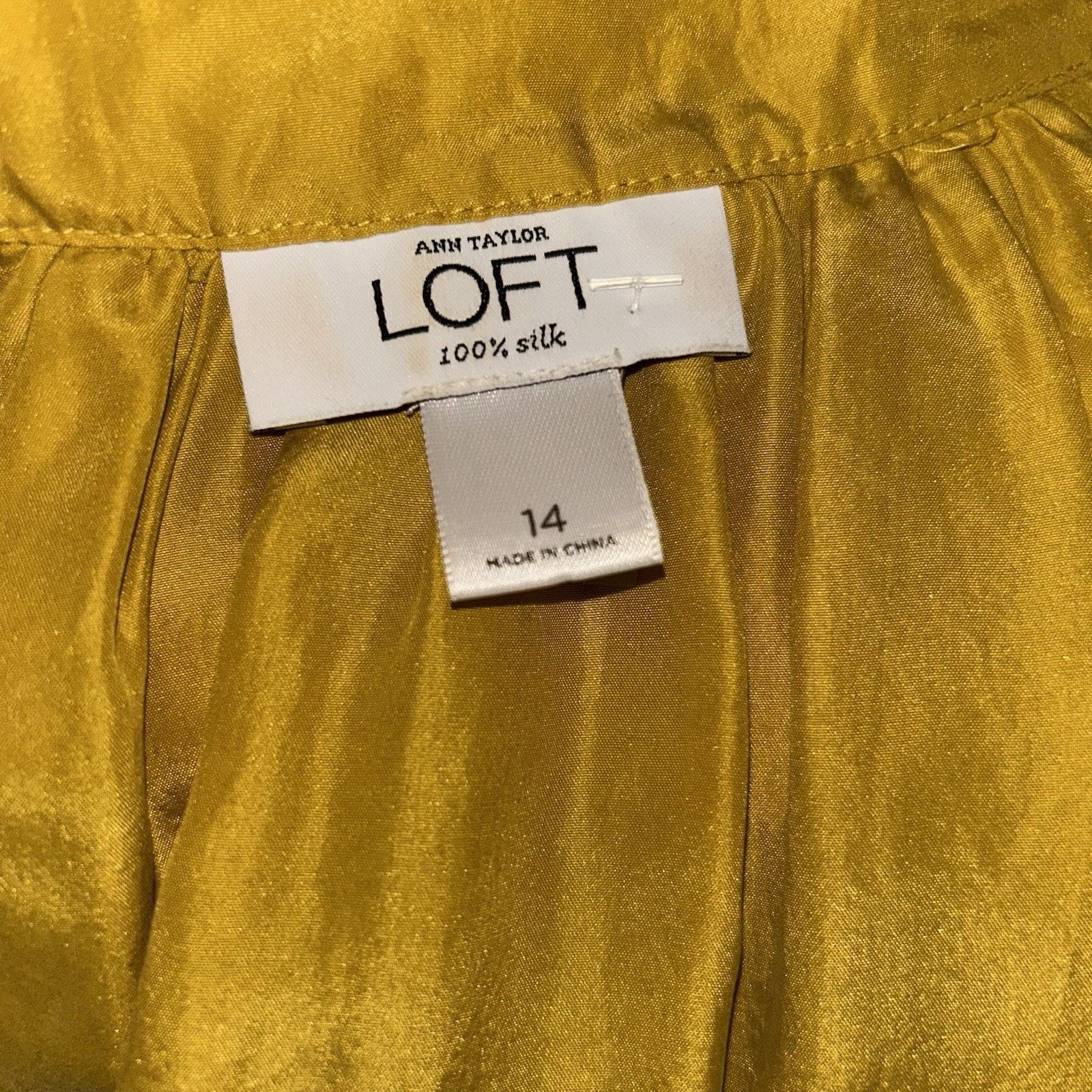 Loft Ann Taylor Loft Silk Mustard Yellow Ruffle Dress Size 14 Size XL / US 12-14 / IT 48-50 - 5 Thumbnail