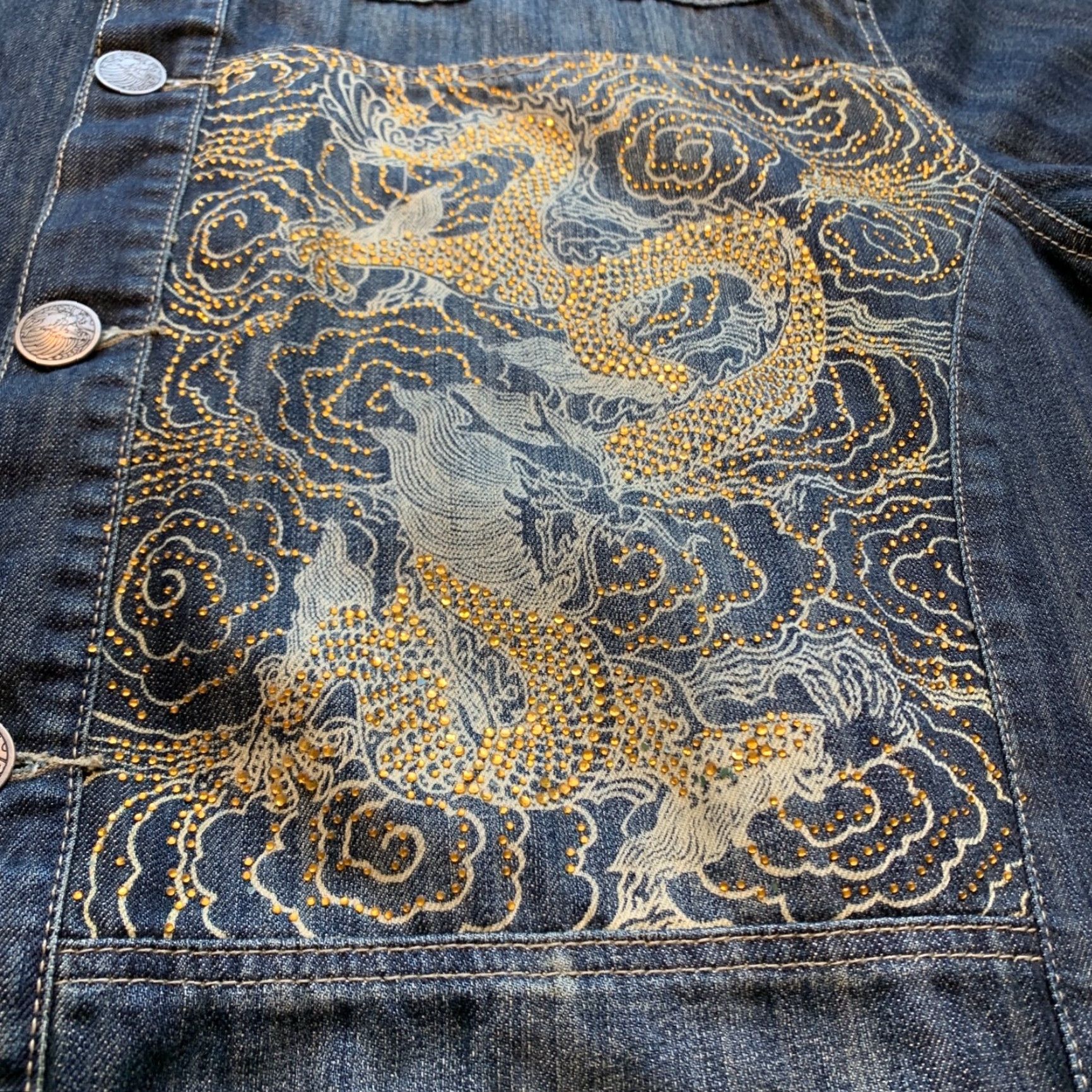 Denime VINTAGE Platinum Gear Jeans Denim Jacket Embellished Cowboy Western Ranchware 4XL NWOT Size US 39 - 4 Thumbnail