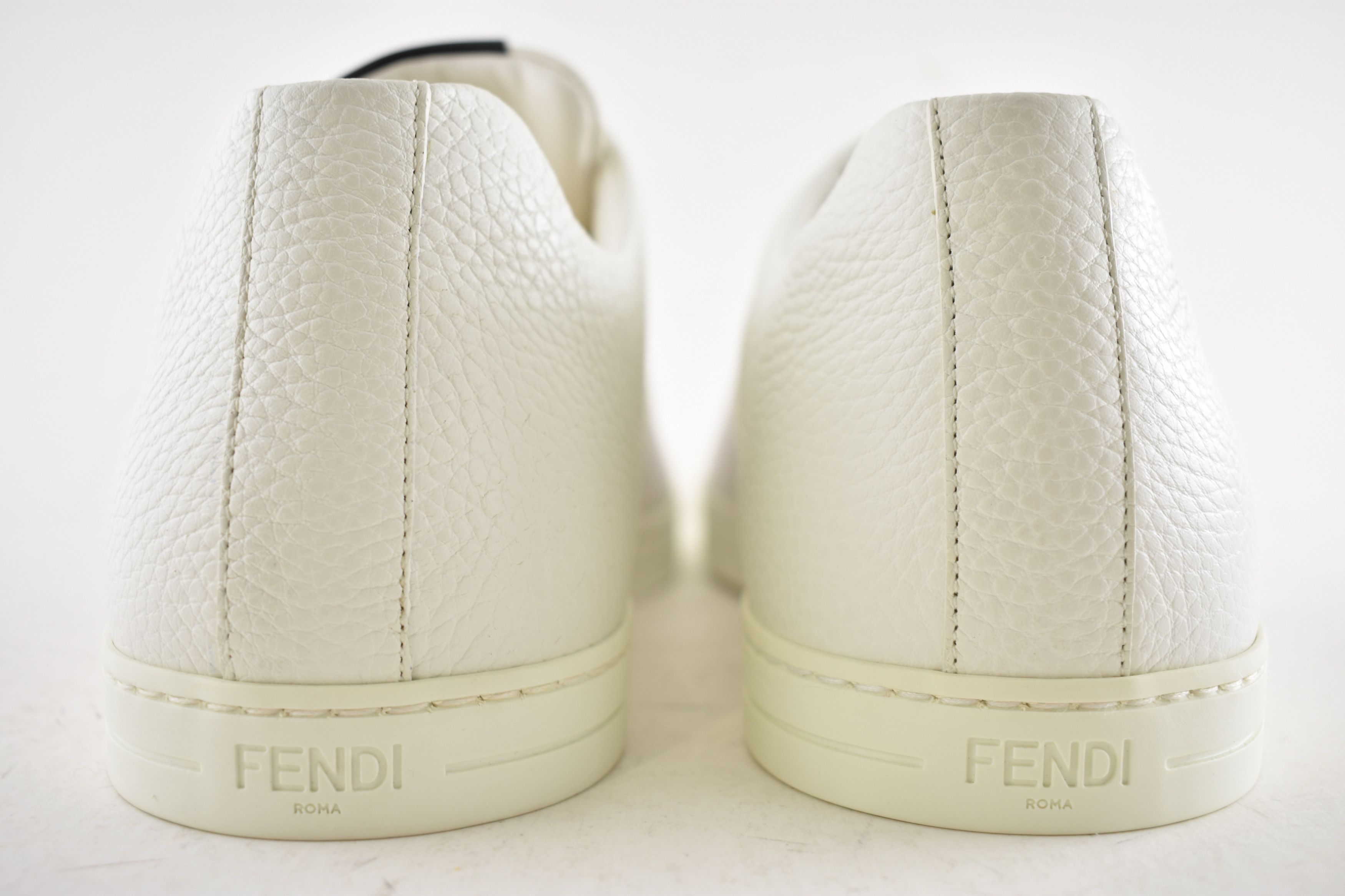 Fendi Fendi Black Leather FF Logo Low Trainer Sneaker UK 9 US 10 Size US 10 / EU 43 - 15 Thumbnail