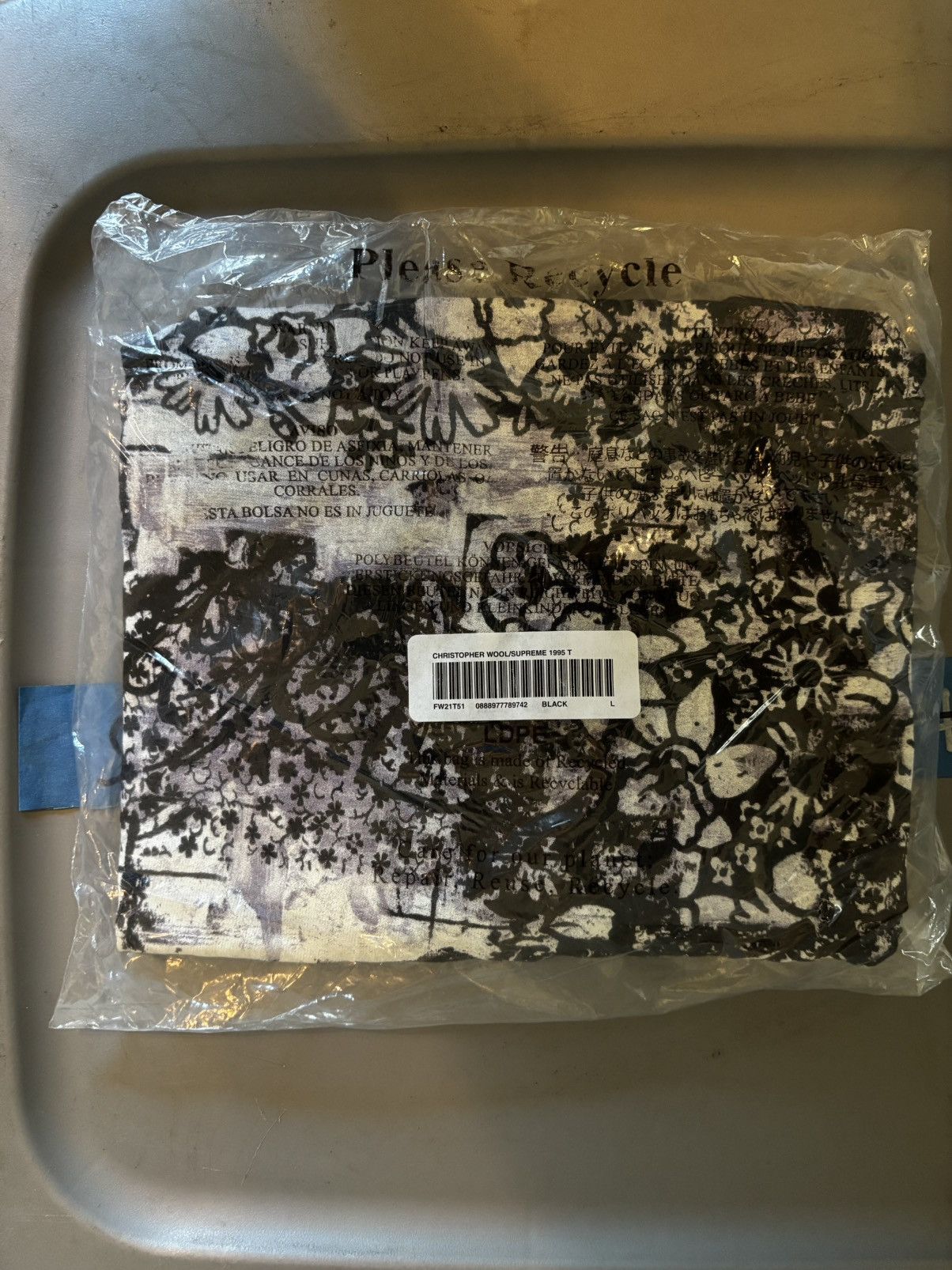 Supreme Supreme x Christopher Wool 1995 T-Shirt Black Size US L / EU 52-54 / 3 - 2 Thumbnail