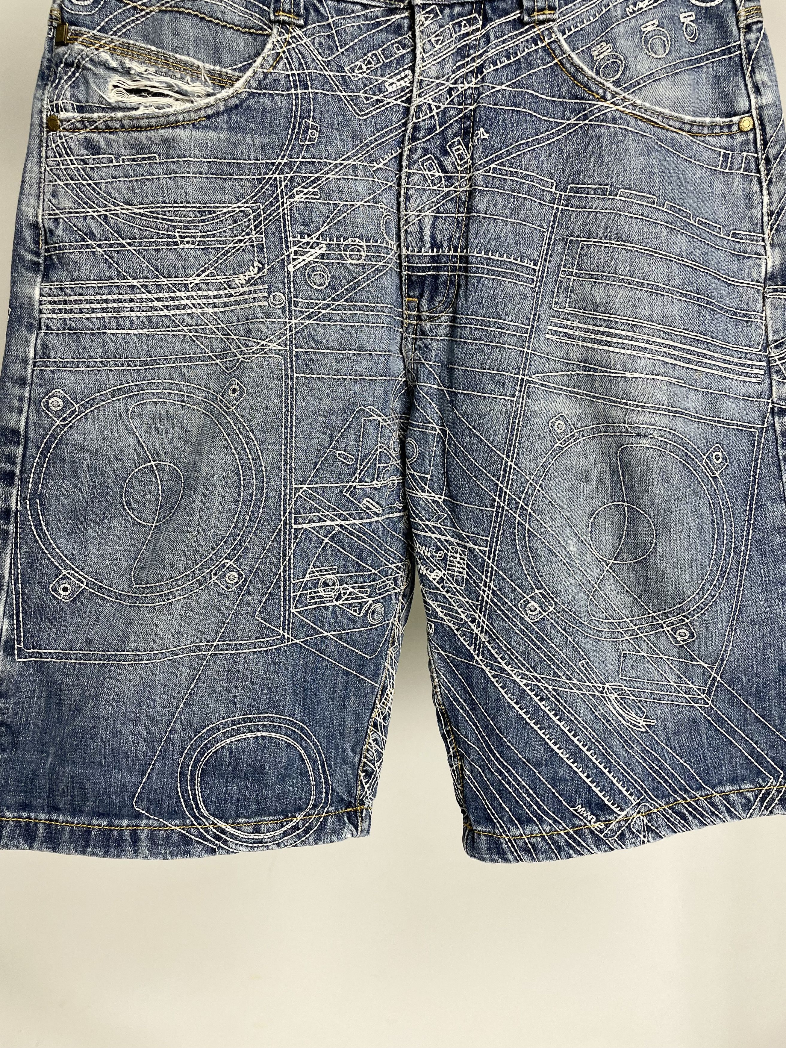 Fubu Sir Benni Miles Vintage Loose Fit Denim Jorts Y2K Shorts Size US 32 / EU 48 - 16 Thumbnail
