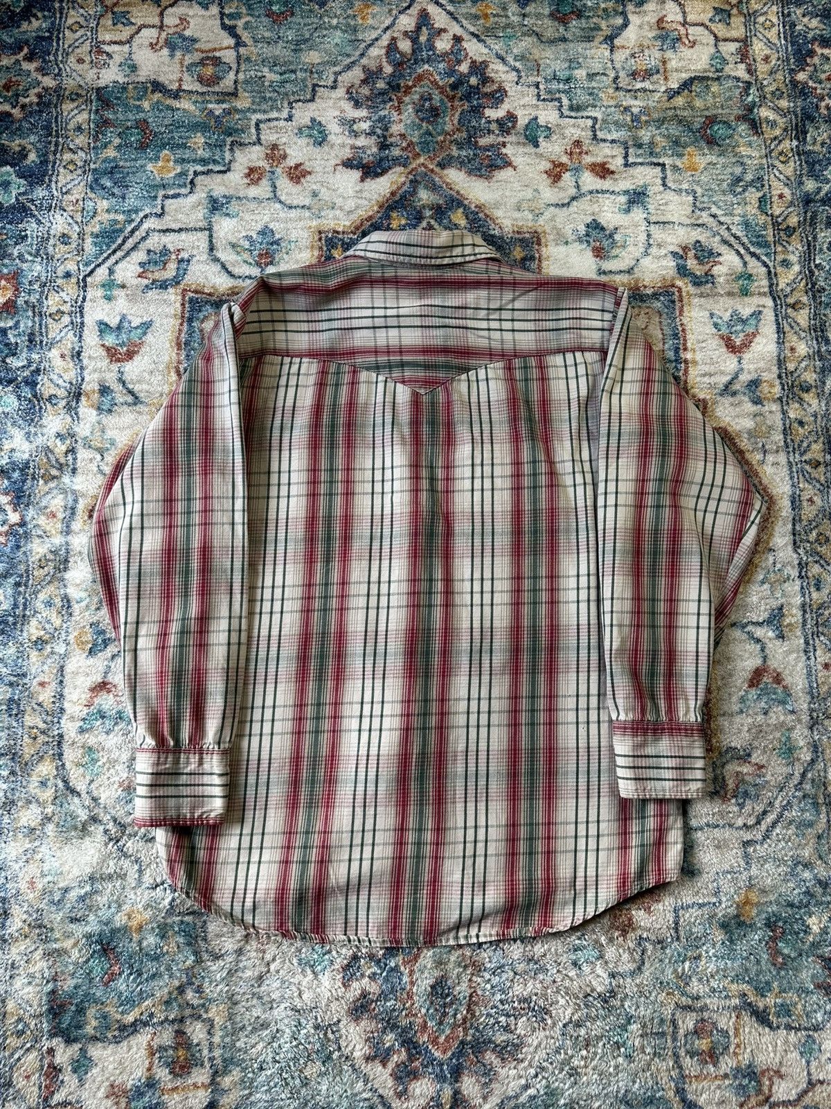 Vintage Vintage 80s Plaid Pearl Snap Shirt Size XL Size US XL / EU 56 / 4 - 2 Thumbnail
