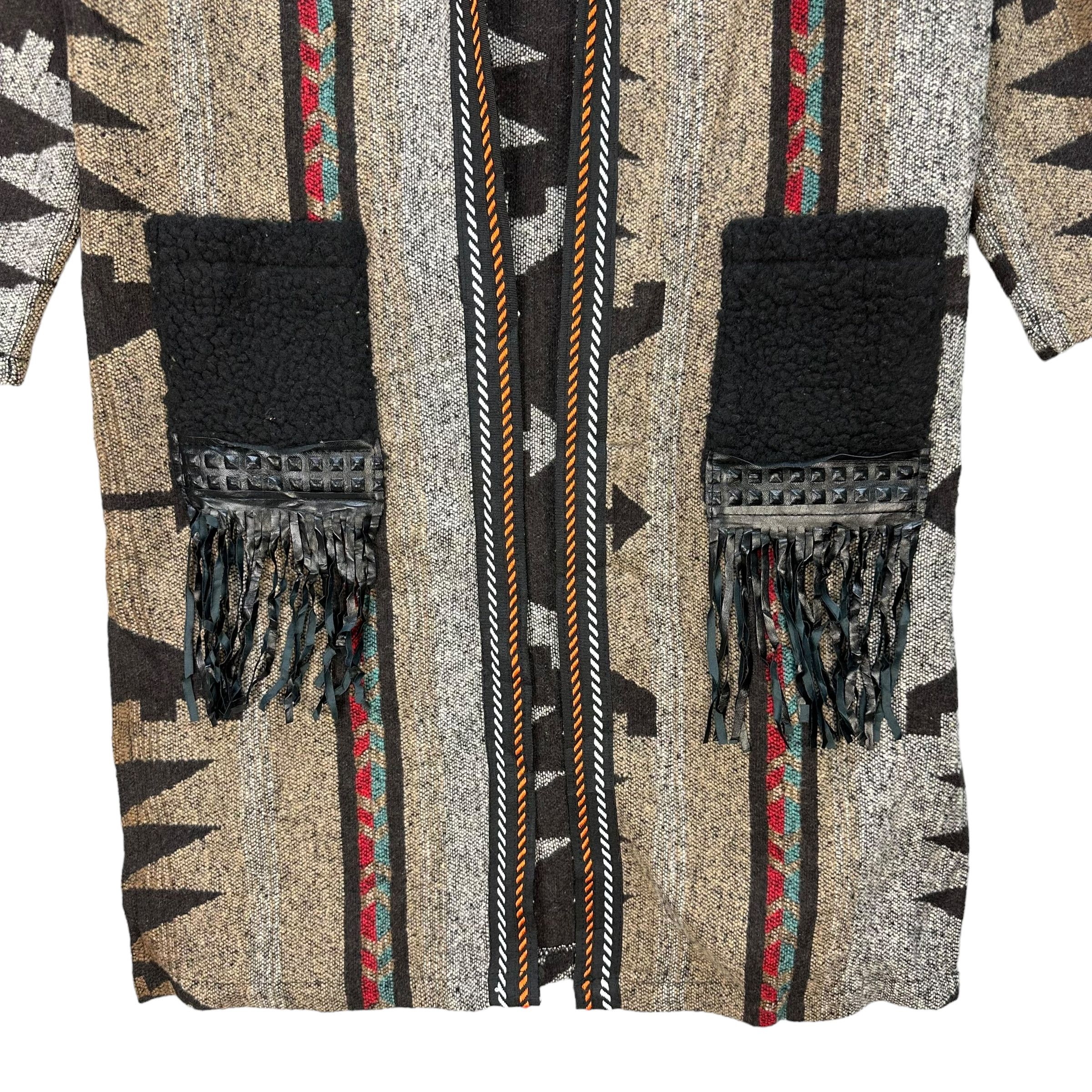 Japanese Brand AIRBY Motif Design Navajo Native Long Cardigan #A43-0978 Size US L / EU 52-54 / 3 - 3 Thumbnail