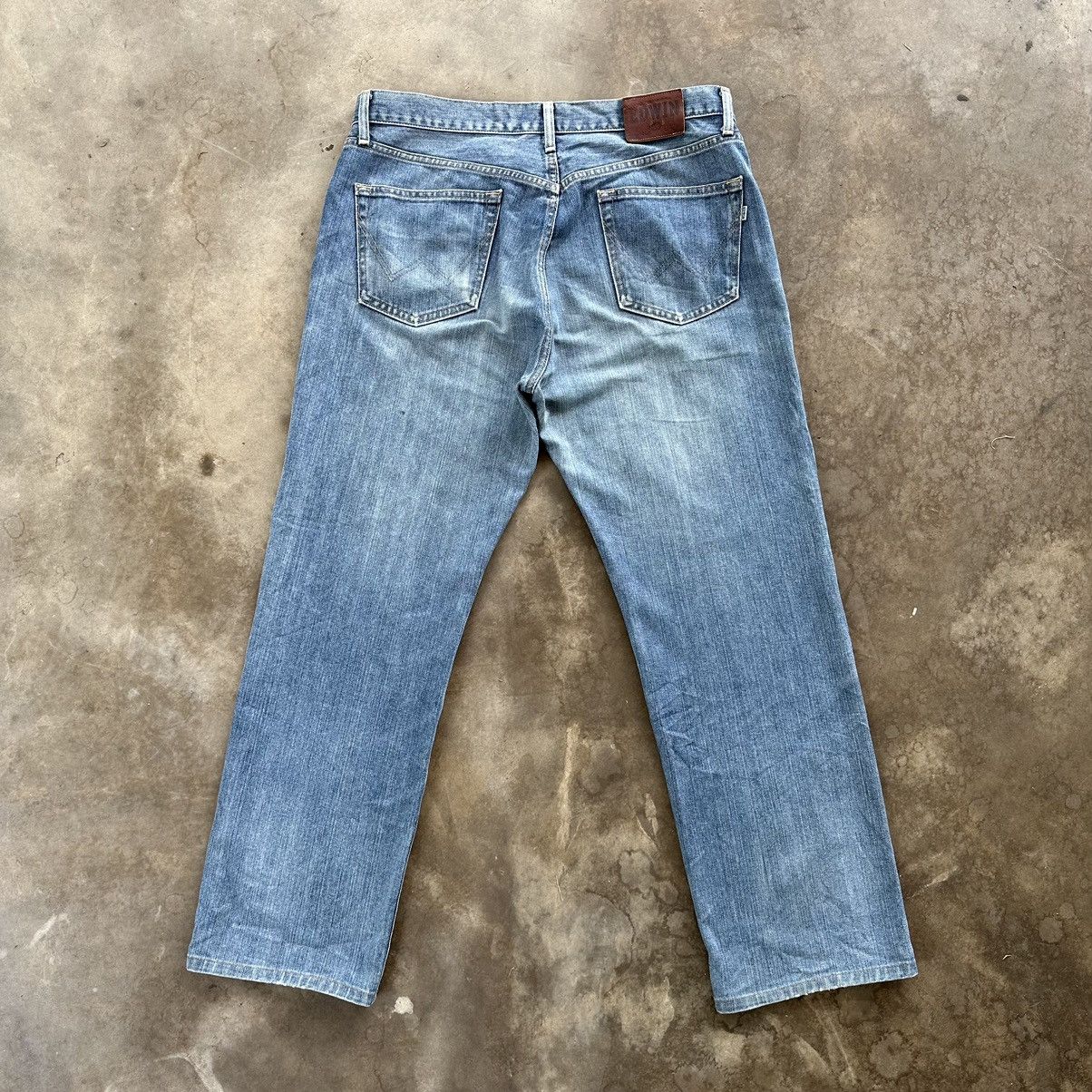 Japanese Brand Vintage Edwin Faded Denim Jean Pant W36 Size US 36 / EU 52 - 10 Thumbnail