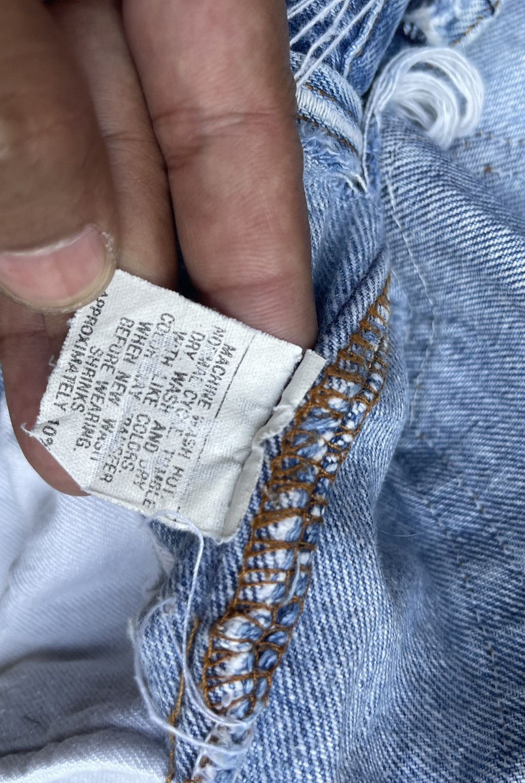 Levi's Vtg 70s Levi’s 501 Jeans - Distressed - Red Tab ® - Hem Cut Size US 32 / EU 48 - 9 Thumbnail