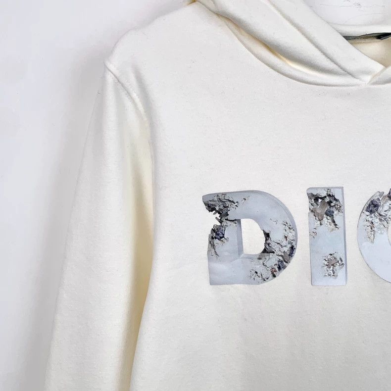 Dior Dior Size 12 Co-branded white pattern printed cotton hooded Size US XXS / EU 40 - 3 Thumbnail