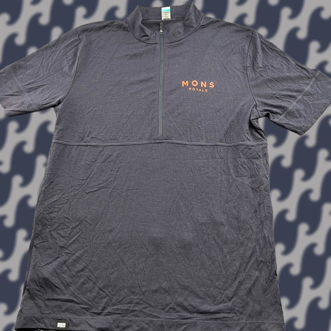 Vintage Mons Royale Base Layer Cycling Shirt Mens XL Merino Wool Air Con Blue Shirt Sports Outdoor Breathable Moisture Wicking Thermal Size US XL / EU 56 / 4 - 1 Thumbnail