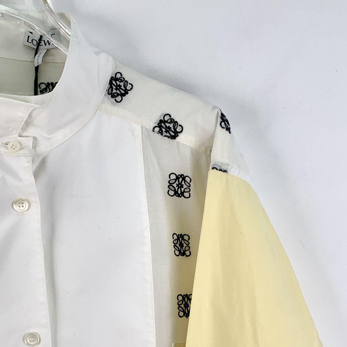 Loewe Loewe Logo Embroidered Cotton Long Sleeve Shirt K26WX Size XS / US 0-2 / IT 36-38 - 3 Thumbnail