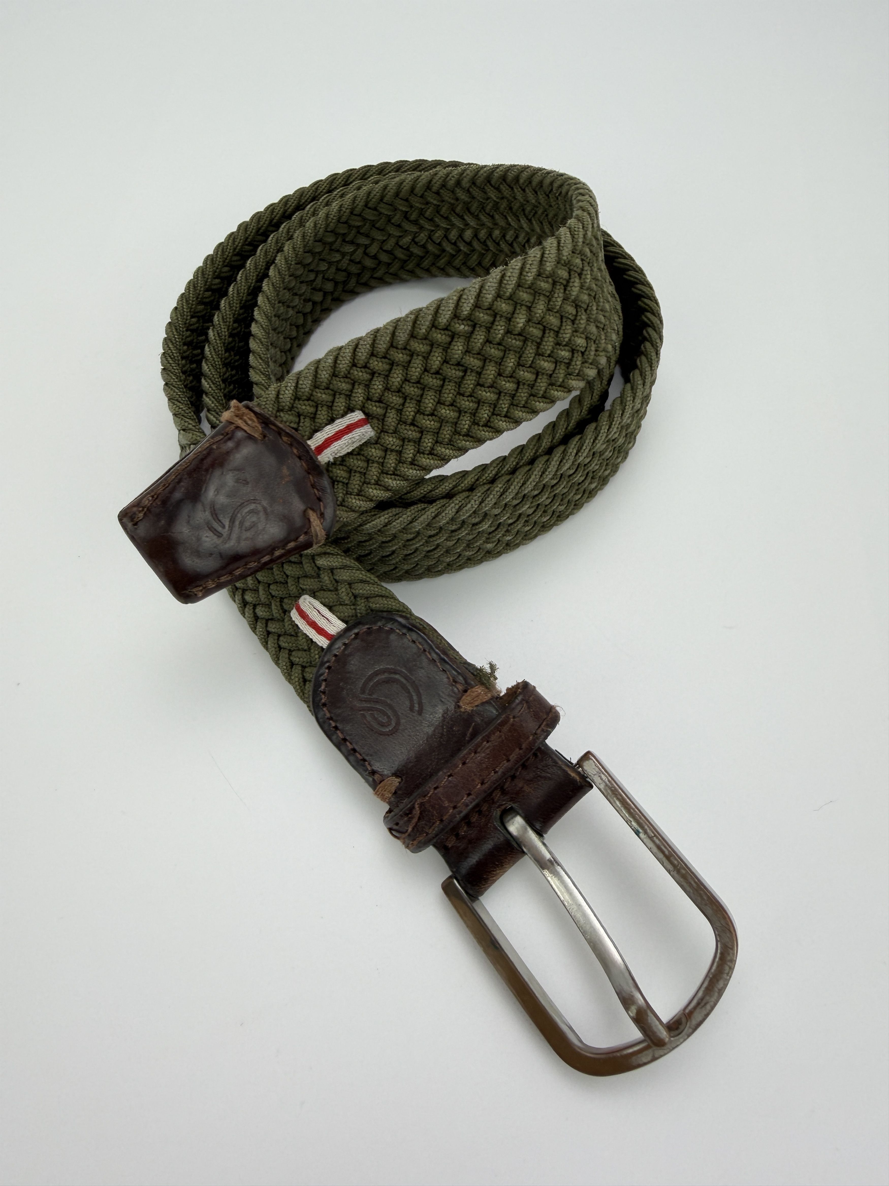 Vintage laboucle green mil style knitted belt Size ONE SIZE - 8 Thumbnail