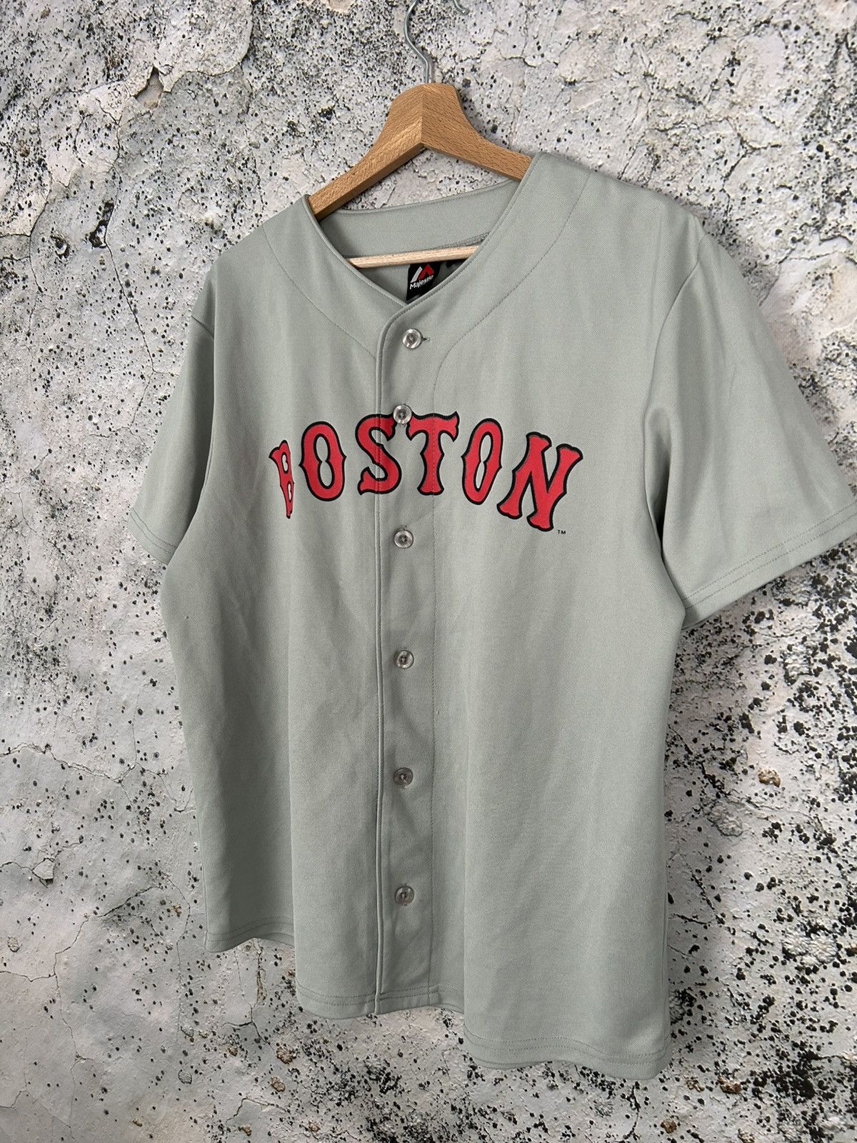 Majestic Majestic Boston Red Sox Grey MLB Baseball Jersey Shirt Rare Size US L / EU 52-54 / 3 - 2 Thumbnail