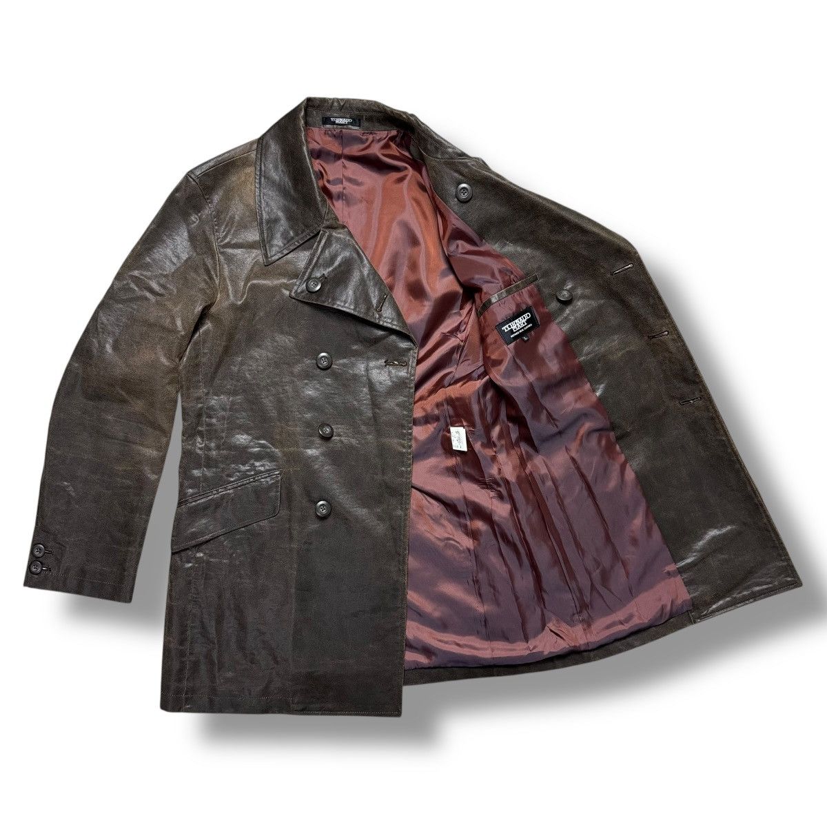 Tornado Mart Tornado Mart Sheep Leather Trench Coat Jacket Size US XL / EU 56 / 4 - 8 Thumbnail