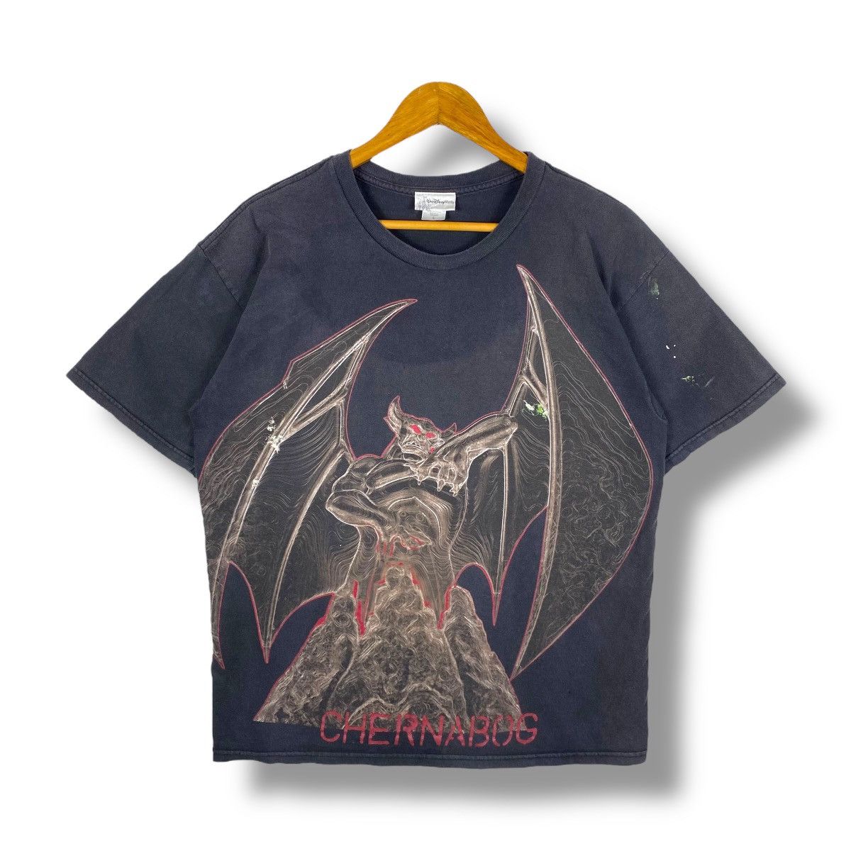 Disney Vintage 00's CHERNABOG Disney Villains Distressed Tee Shirt Size US L / EU 52-54 / 3 - 1 Thumbnail