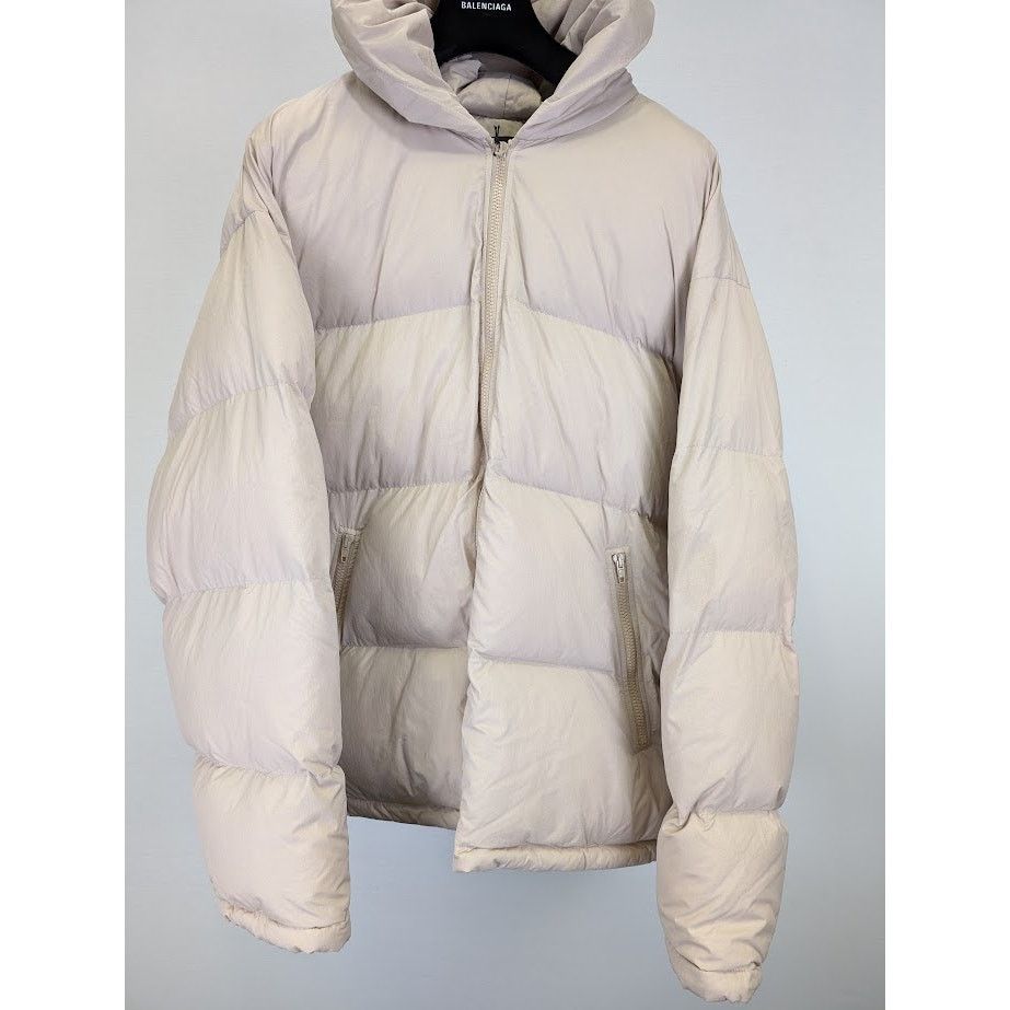 Balenciaga o1rshd1 Hooded Jacket in Beige Size US L / EU 52-54 / 3 - 6 Thumbnail