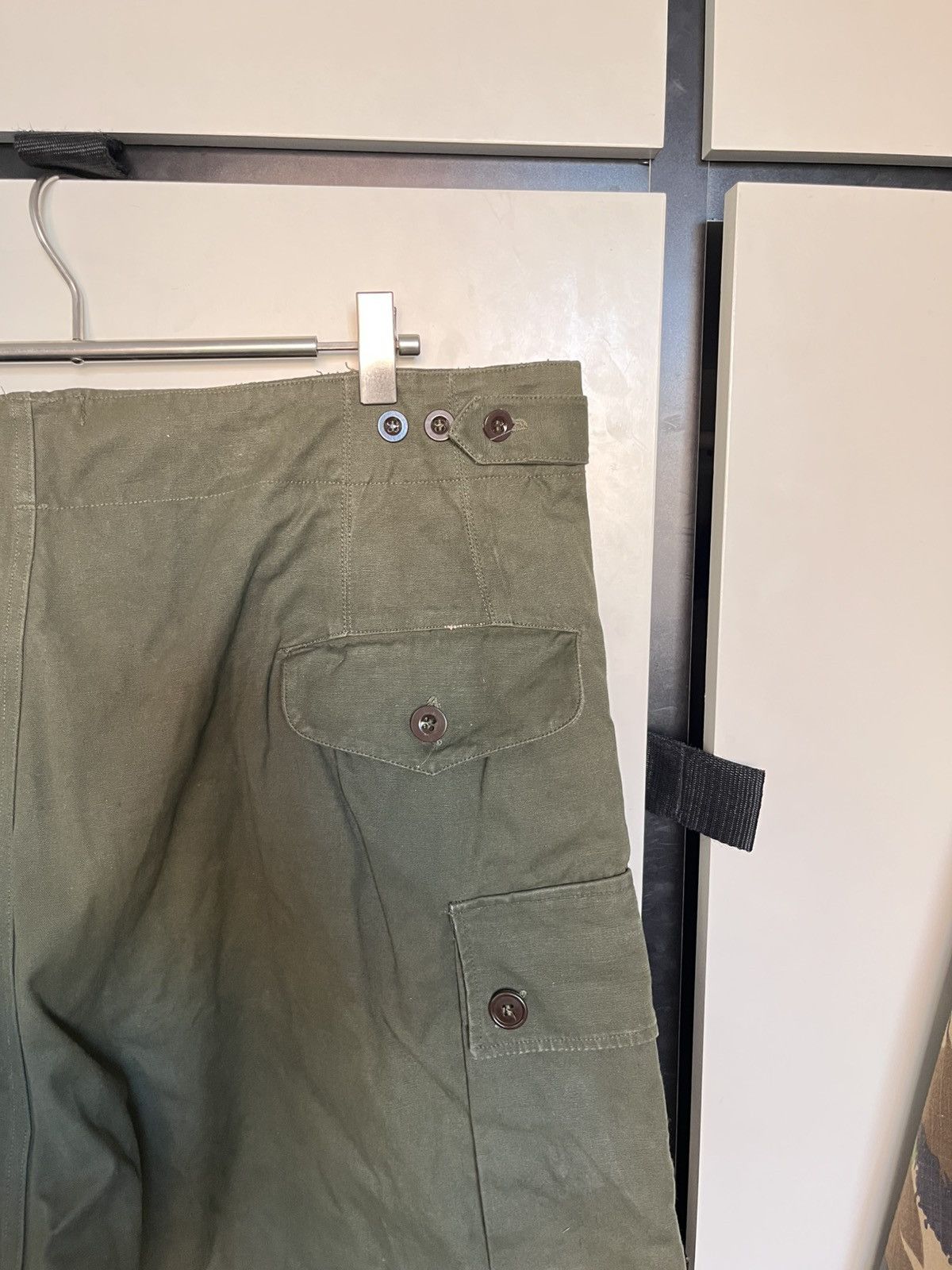 Japanese Brand × Vintage Vintage 1960s Dutch Military Fatigue Heavyweight Cargo Pant Size US 30 / EU 46 - 3 Thumbnail