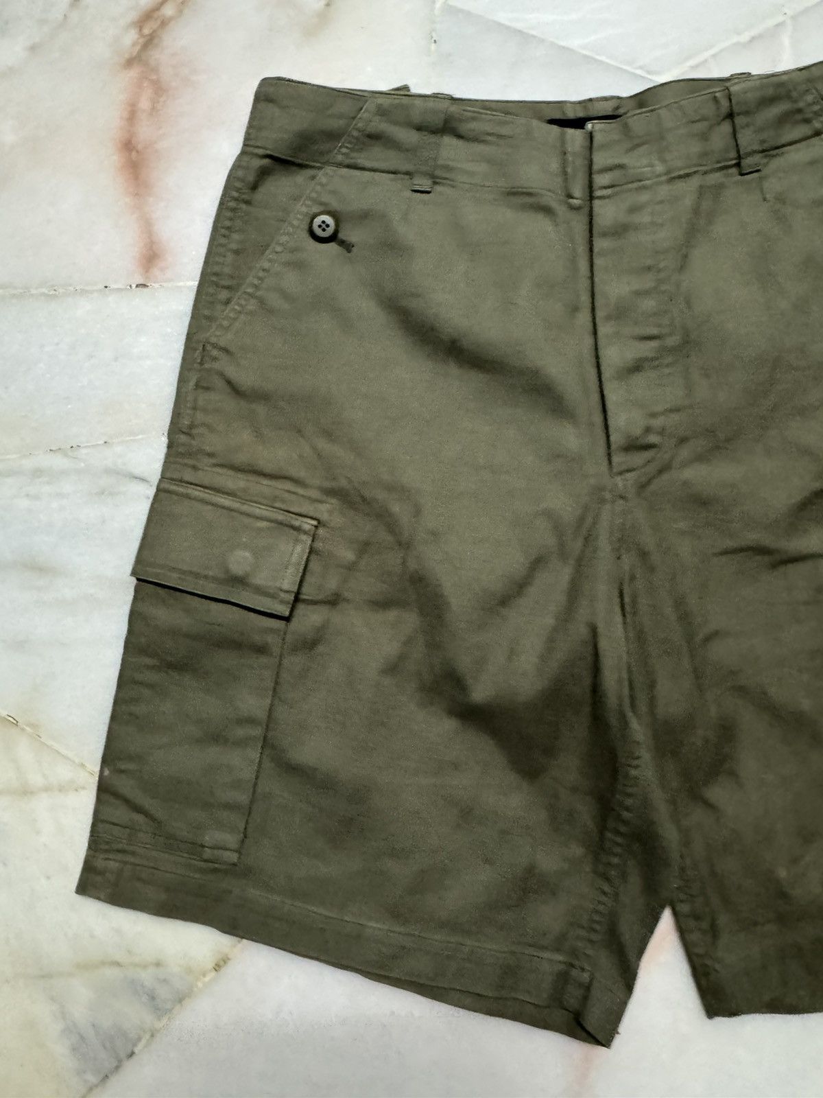 Seditionaries 💥PUNK SHORT PANTS💥 SUPERLOVERS ROCK OLIVE GREEN SHORT CARGO Size US 31 - 3 Thumbnail