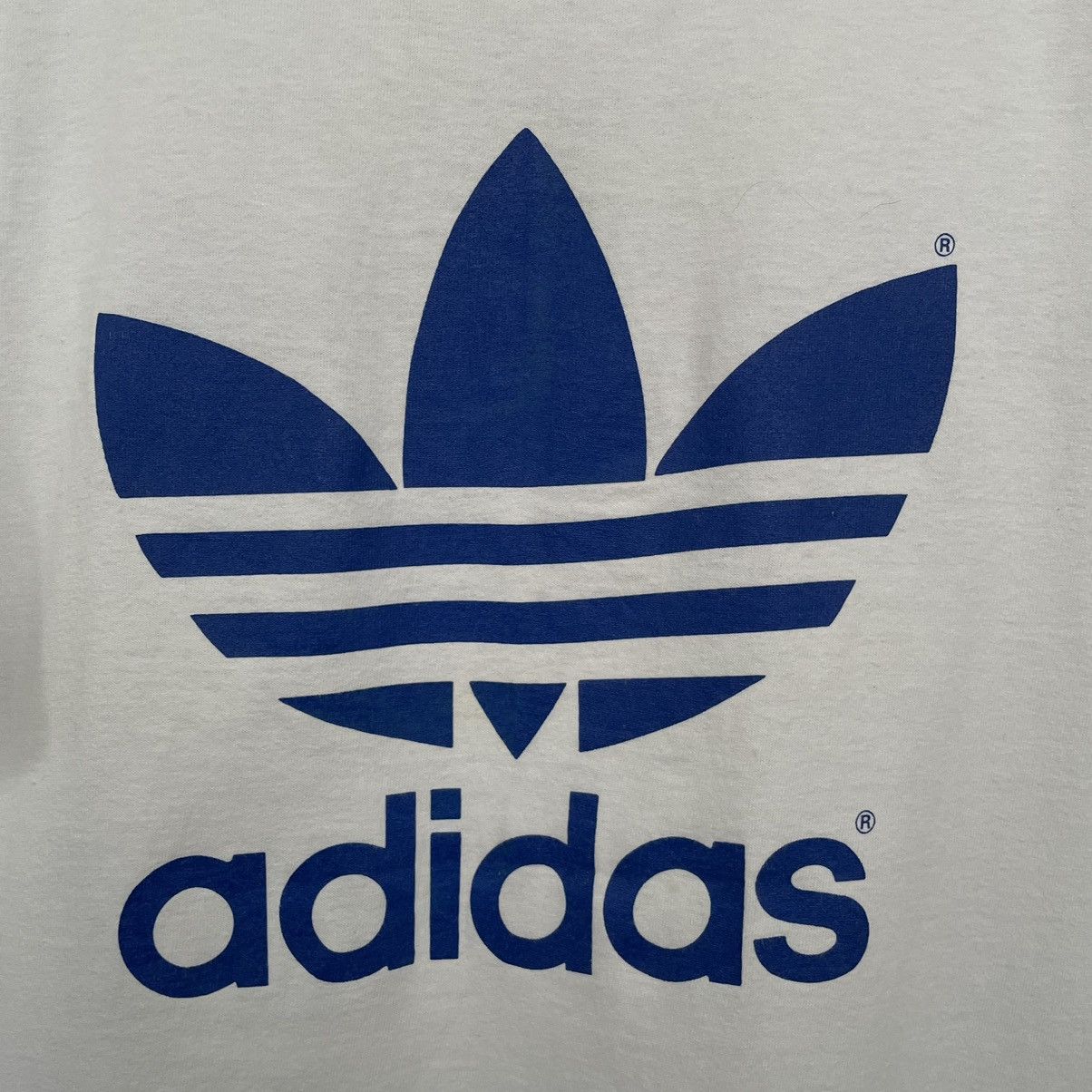 Adidas × Vintage 1990s Adidas Trefoil Big Logo Double Sided Graphic T Shirt Size US L / EU 52-54 / 3 - 2 Thumbnail