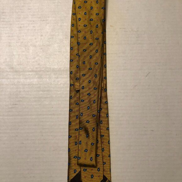 Robert Talbott Robert talbott men's new gold 100%silk tie 3" X 61 1/2" Size ONE SIZE - 2 Thumbnail