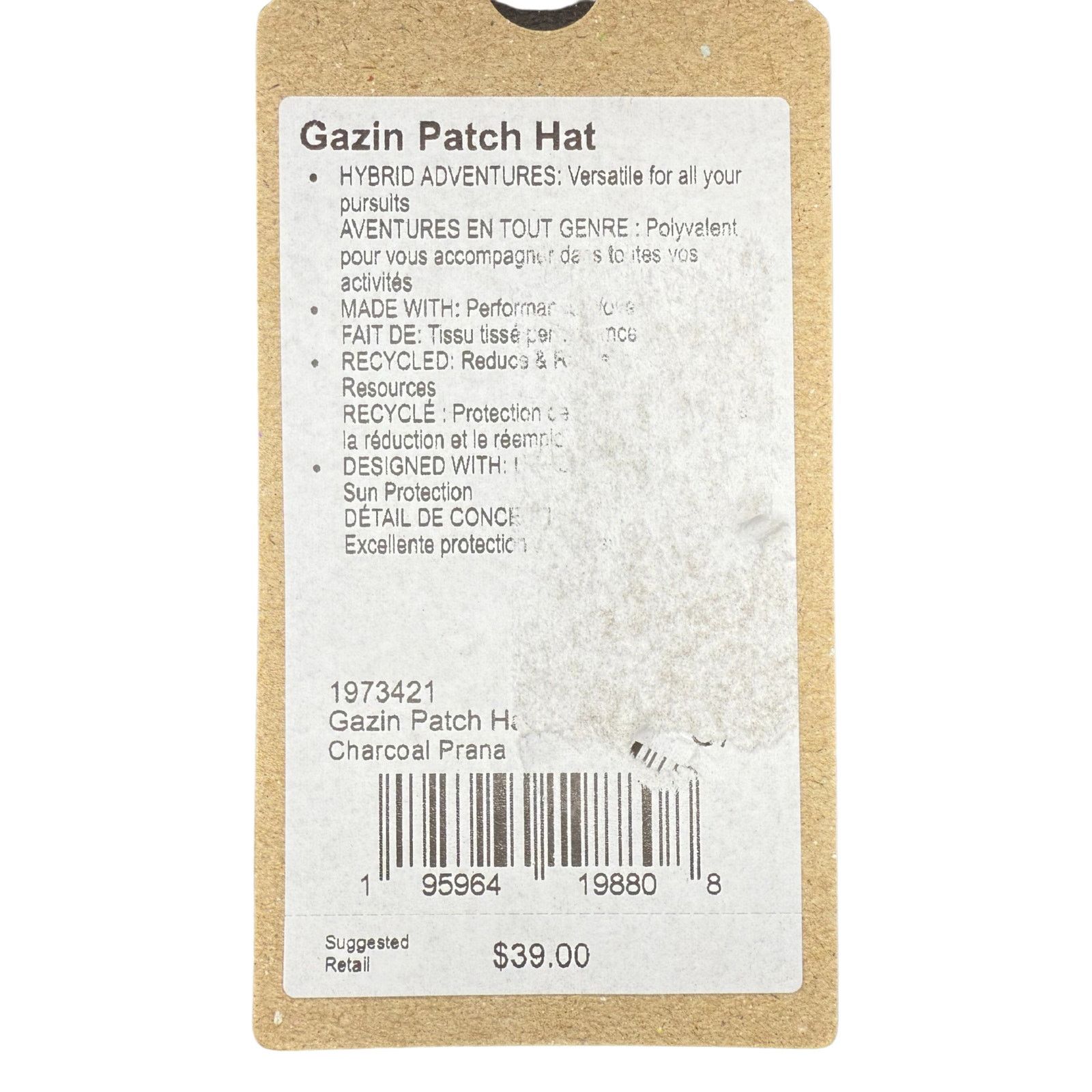 Prana Prana Gazin Patch Hat - Charcoal Gray - New with Tags Size ONE SIZE - 6 Thumbnail