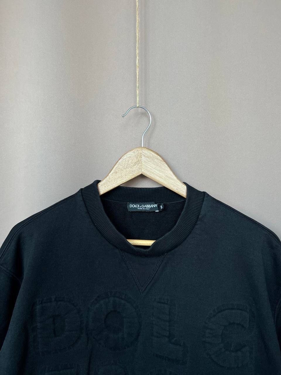 Dolce & Gabbana Dolce Gabbana Sweatshirt With Textured Logo Mens Size 46 M/L Size US M / EU 48-50 / 2 - 2 Thumbnail