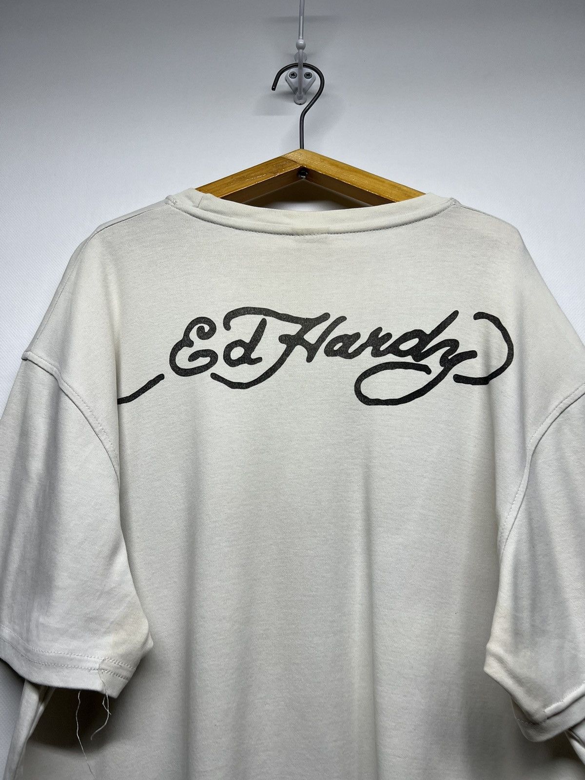 Ed Hardy Vintage Y2k Thrashed Ed Hardy Japan Dog 🐶 T-Shirt 00’s Size US XXL / EU 58 / 5 - 12 Thumbnail