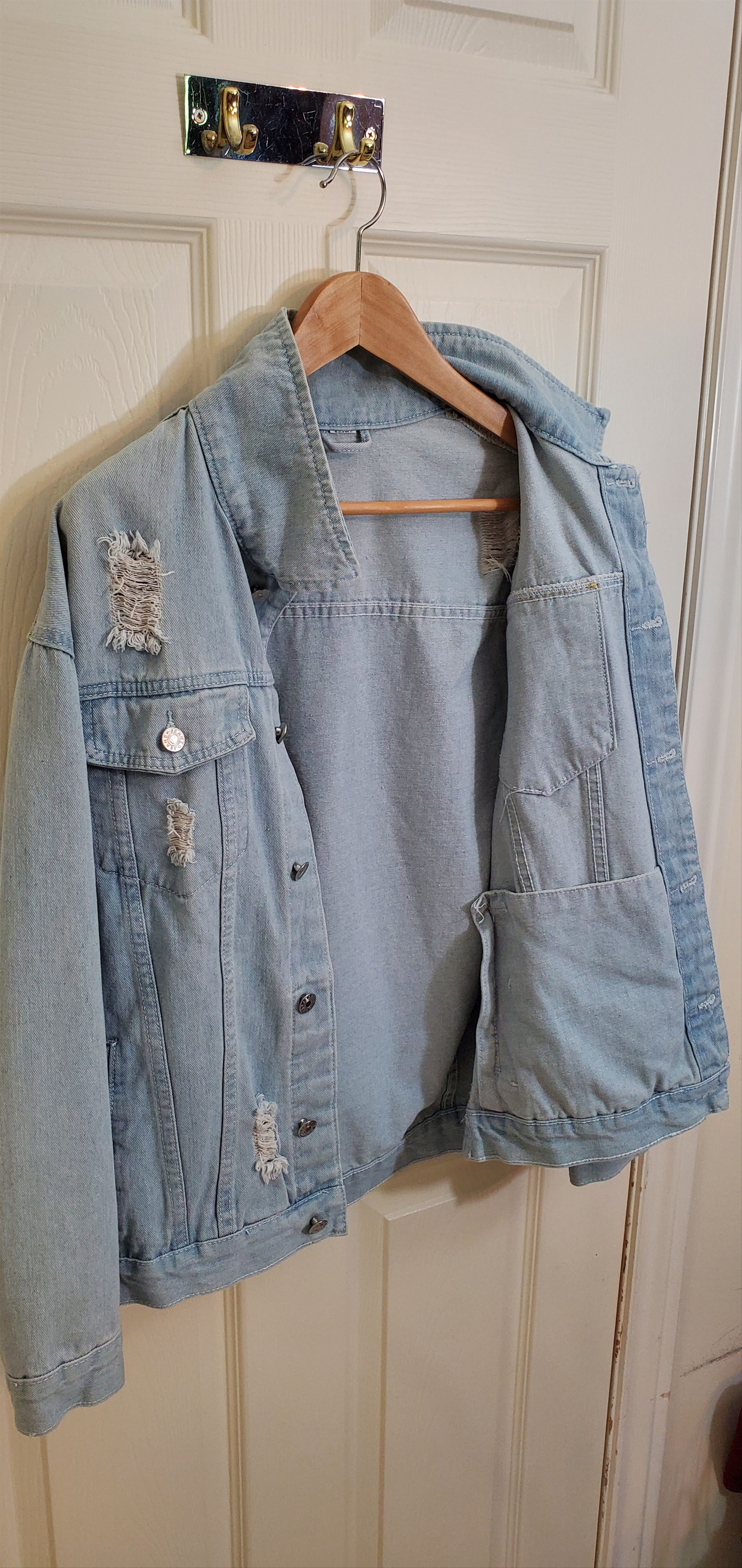 Vintage Vintage Distressed Denim Jacket Size US M / EU 48-50 / 2 - 2 Thumbnail