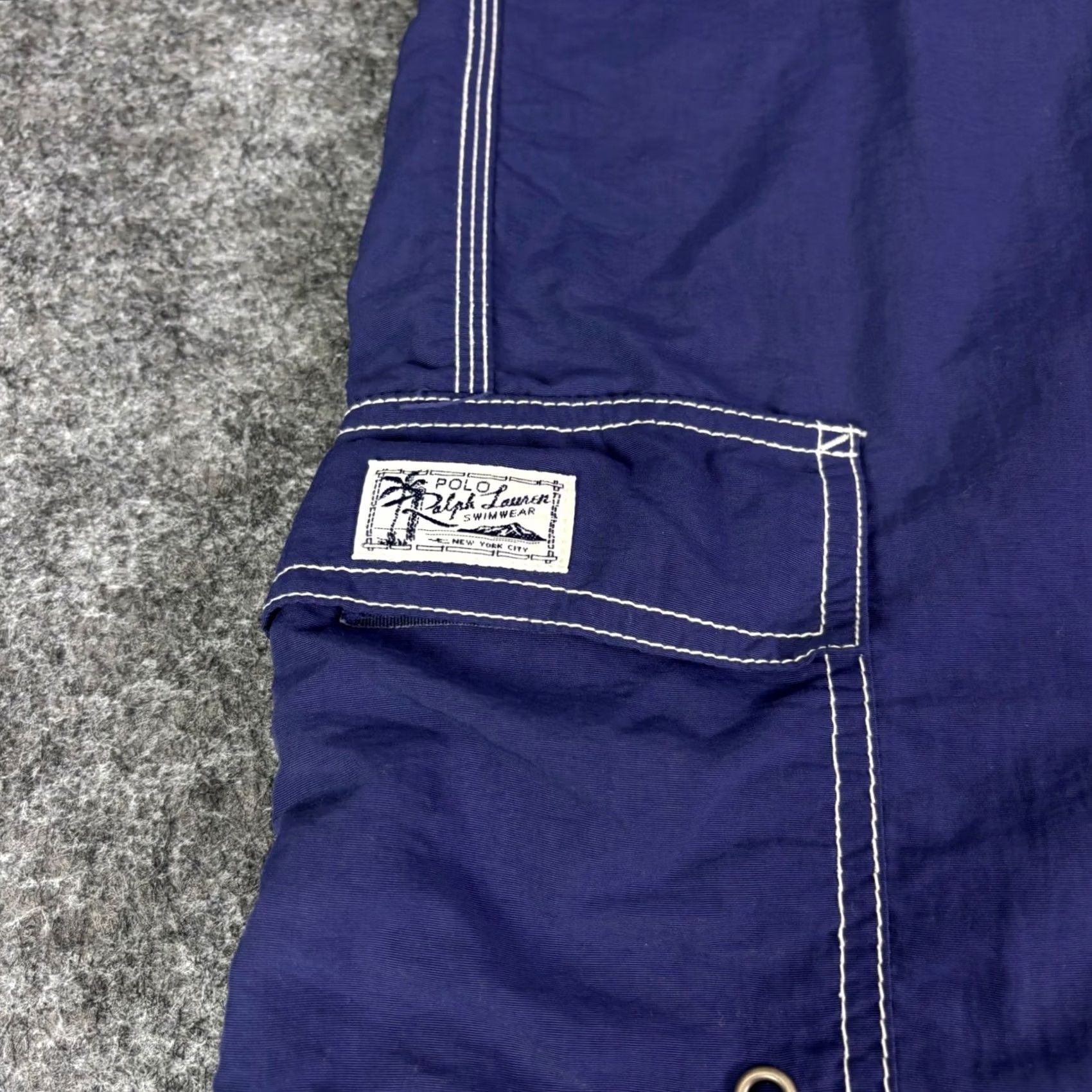 Polo Ralph Lauren Polo Ralph Lauren Mens Navy Blue Cargo Swim Trunks Board Shorts Pony Logo XL Size US XL / EU 56 / 4 - 7 Thumbnail