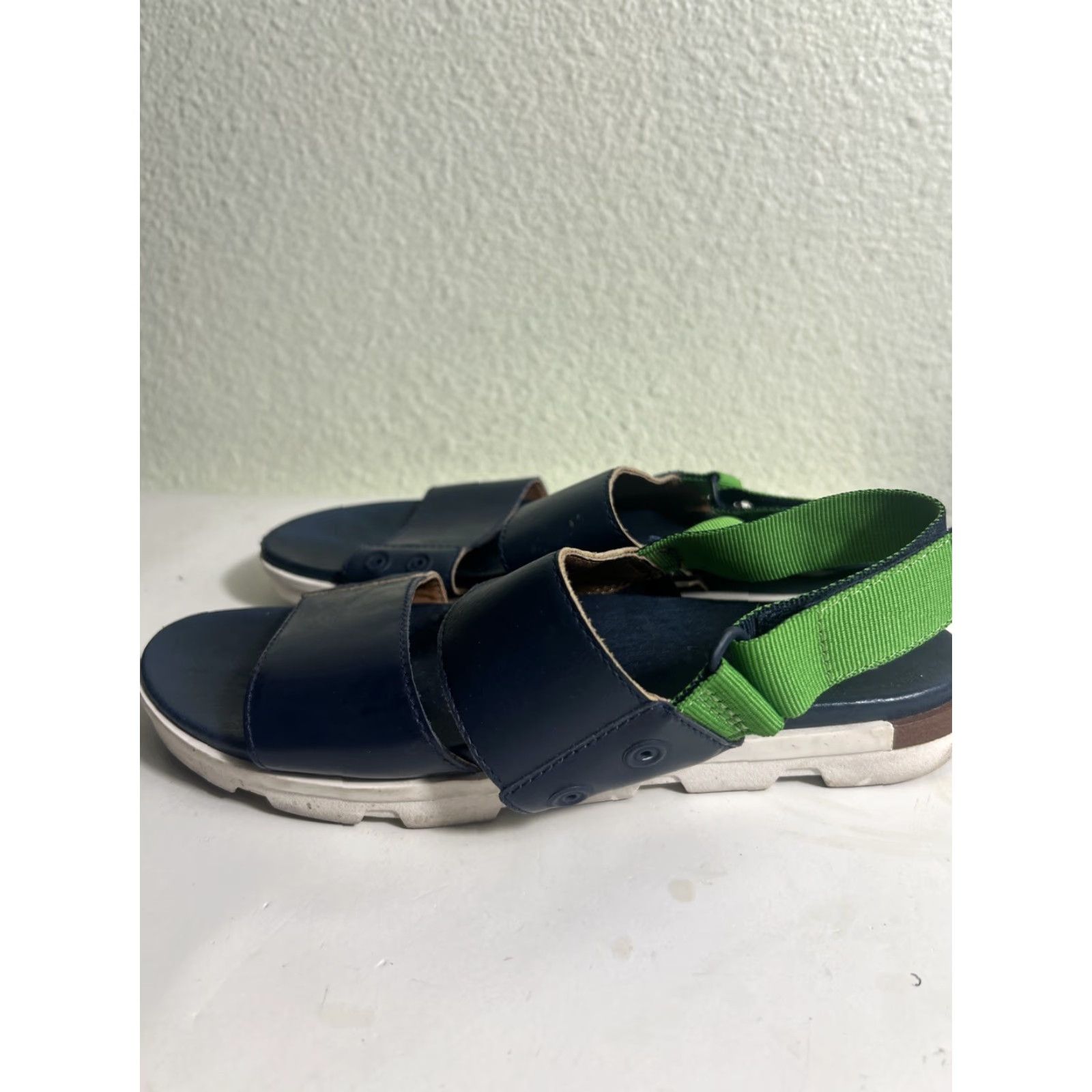 SOREL Sorel Womens Sandal Size 7 Strappy Ankle Strap Leather White Blue Green Color Casual Shoes Womens Size US 7 / IT 37 - 7 Thumbnail