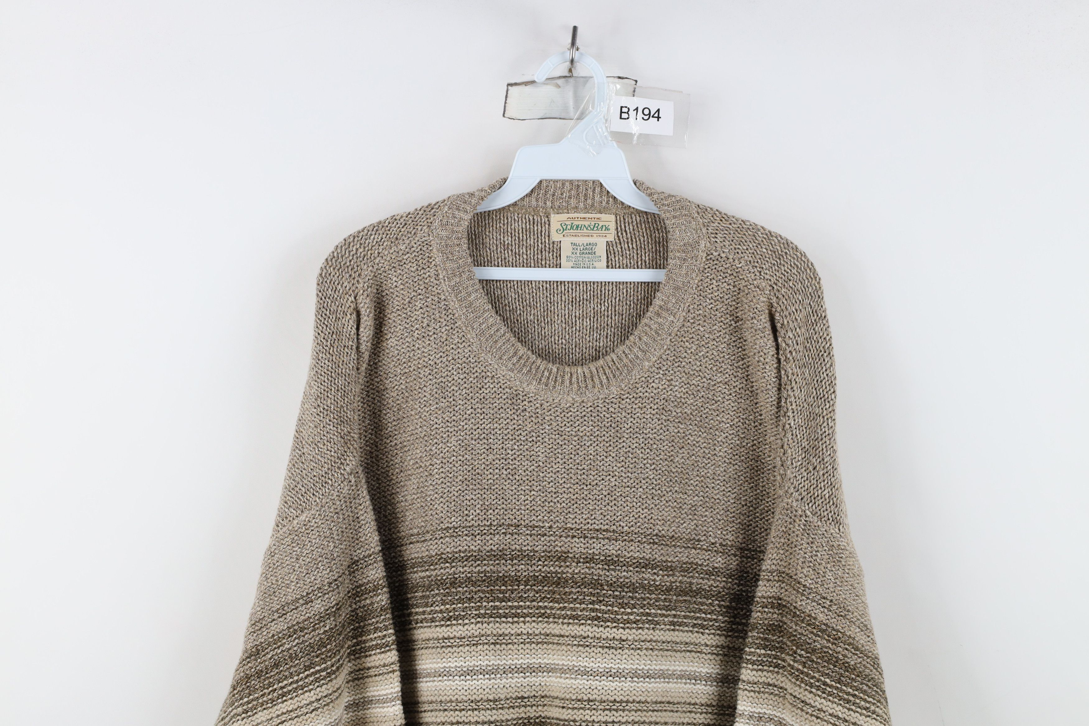Vintage Vintage 90s Streetwear Knit Crewneck Sweater Earth Tone USA Size US XXL / EU 58 / 5 - 2 Thumbnail
