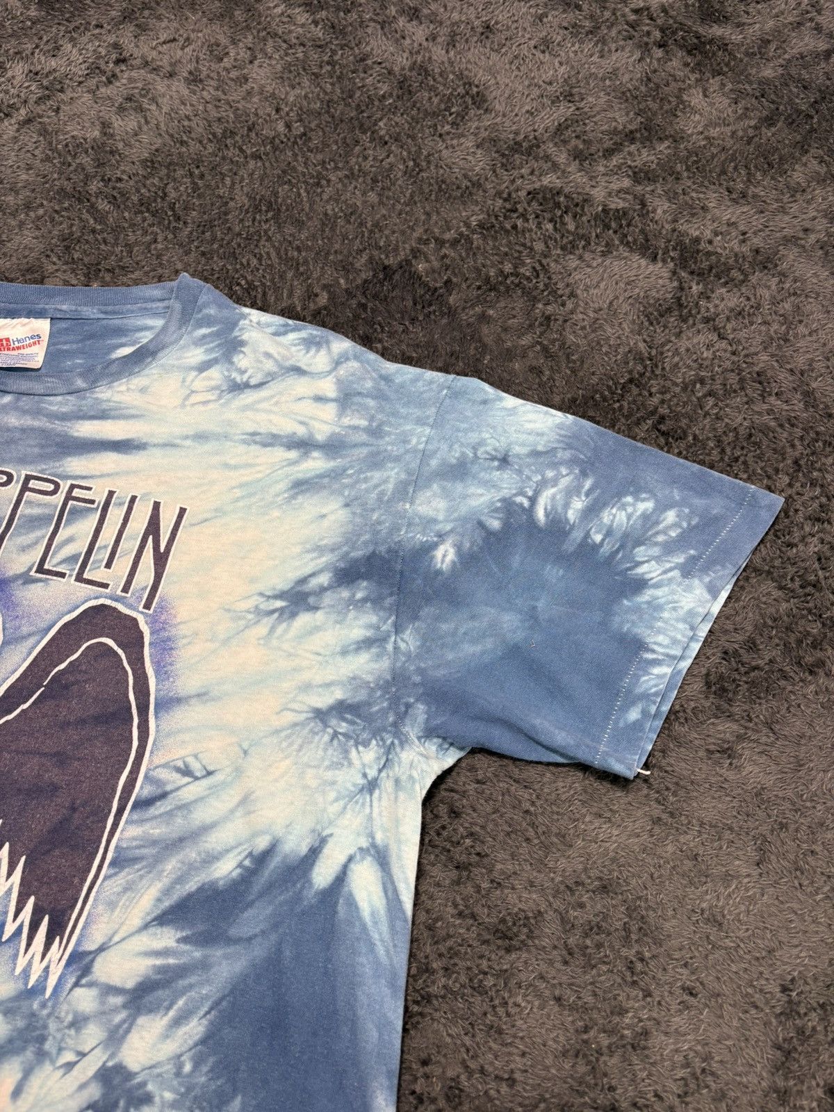 Band Tees Vintage Rare Led Zeppelin 1984 Tye Dye Single Stitch Tee Size US XL / EU 56 / 4 - 7 Thumbnail