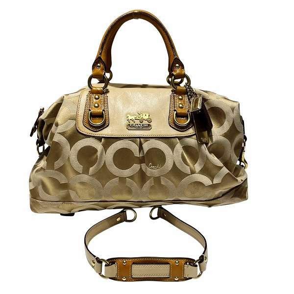 Coach Coach Signature 2way bag Canvas Shoulder Bag 12943
