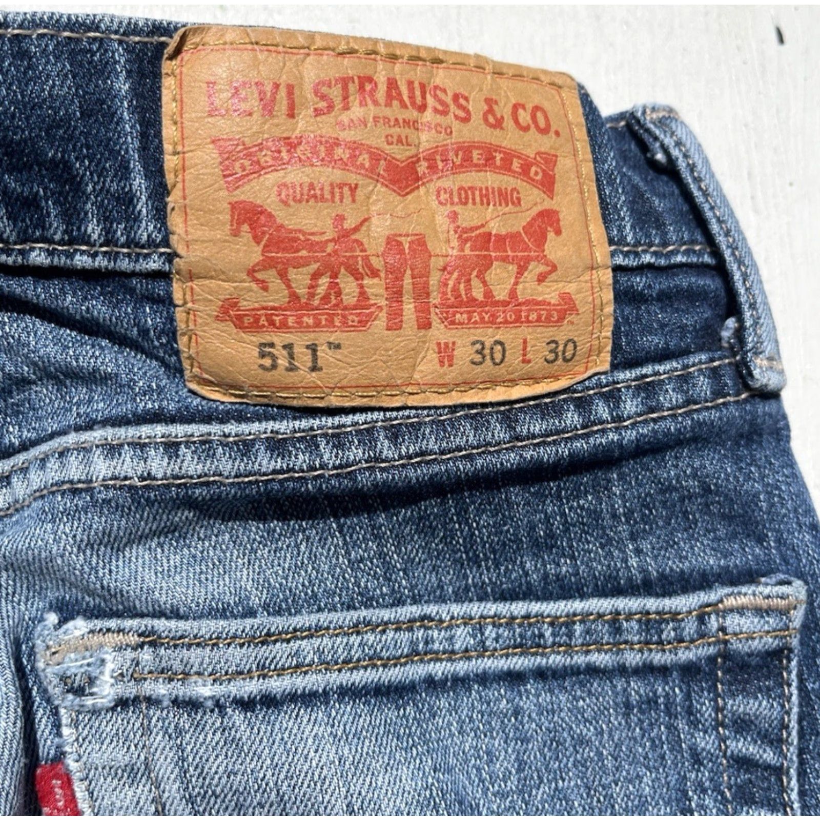 Levi's Levi's Jeans Slim 511 Blue 30x30 Men’s Denim Sl ick Distressed Knee Vintage No? Size US 30 / EU 46 - 2 Thumbnail