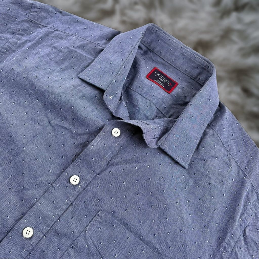 UNTUCKit UNTUCKit Men’s 100% Cotton Button-Down Shirt Blue Small Size US S / EU 44-46 / 1 - 1 Thumbnail