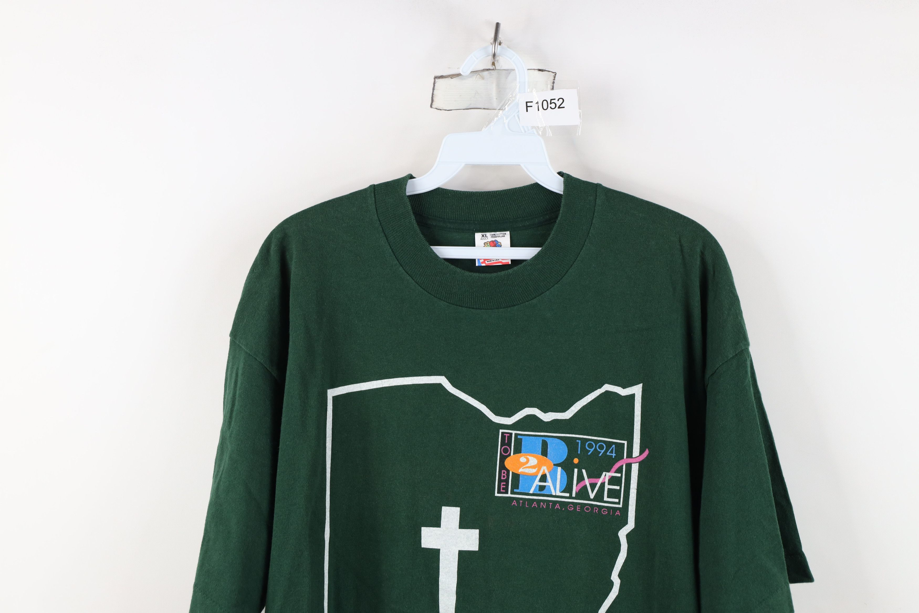 Vintage Vintage 90s Christianity Jesus Short Sleeve T-Shirt USA Size US XL / EU 56 / 4 - 2 Thumbnail