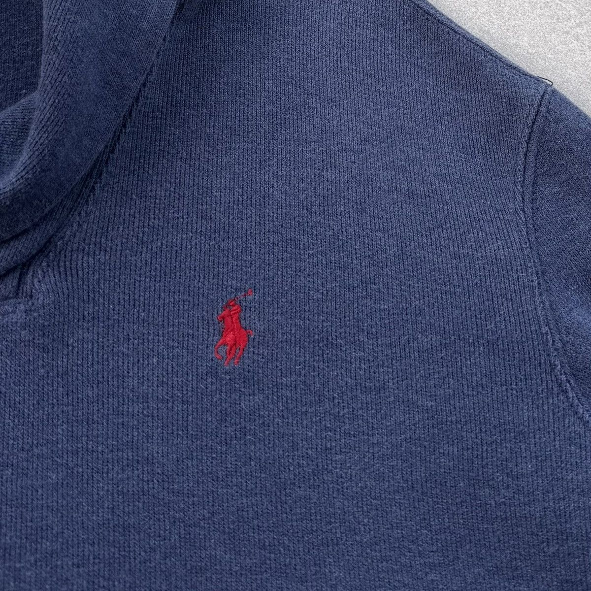 Polo Ralph Lauren Polo Ralph Lauren Navy Blue Shawl Collar Pullover Sweater Size US L / EU 52-54 / 3 - 4 Thumbnail