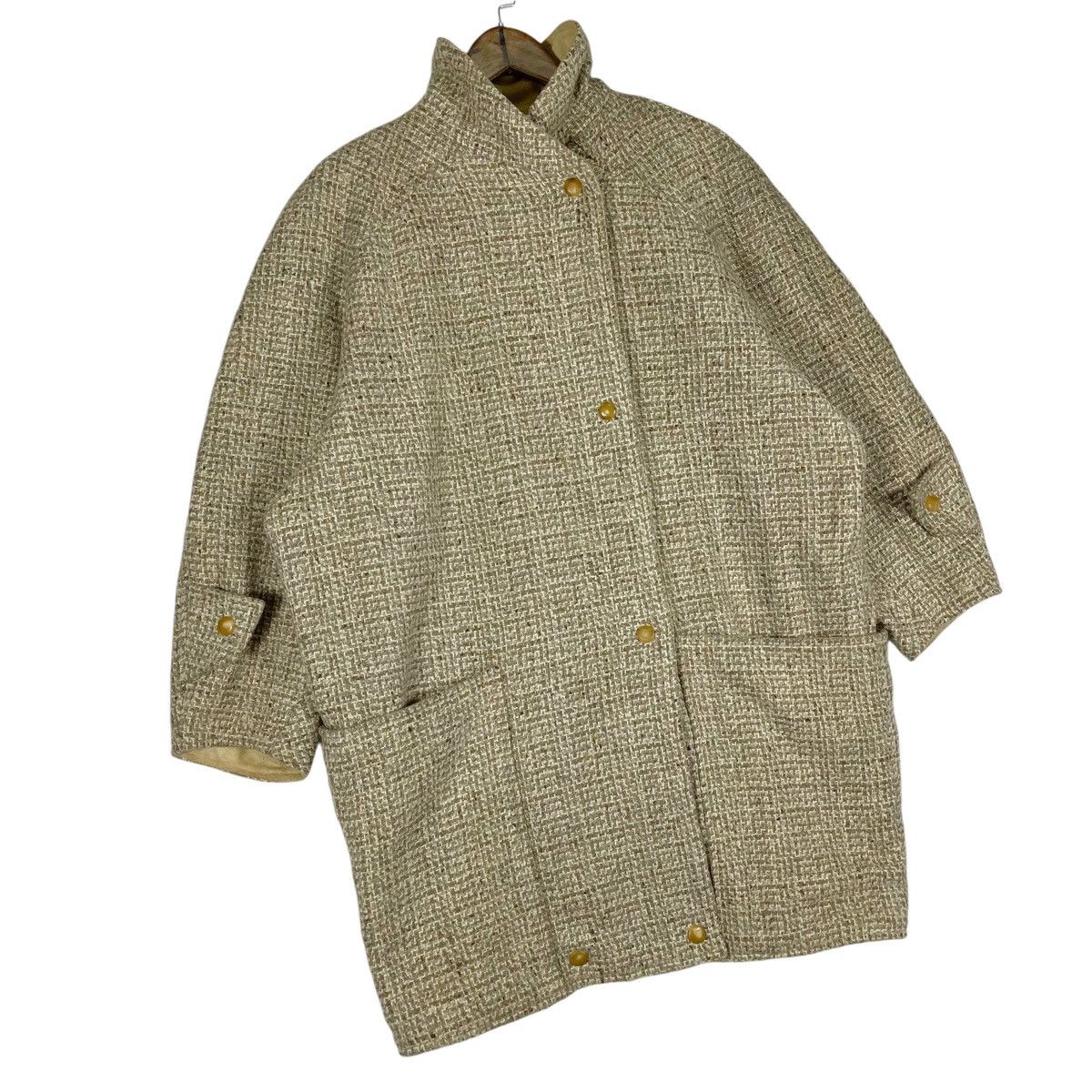 Other Vtg 1980s Archival Anne Marie Beretta Paris Wool Coat Tweed Size XS / US 0-2 / IT 36-38 - 4 Thumbnail